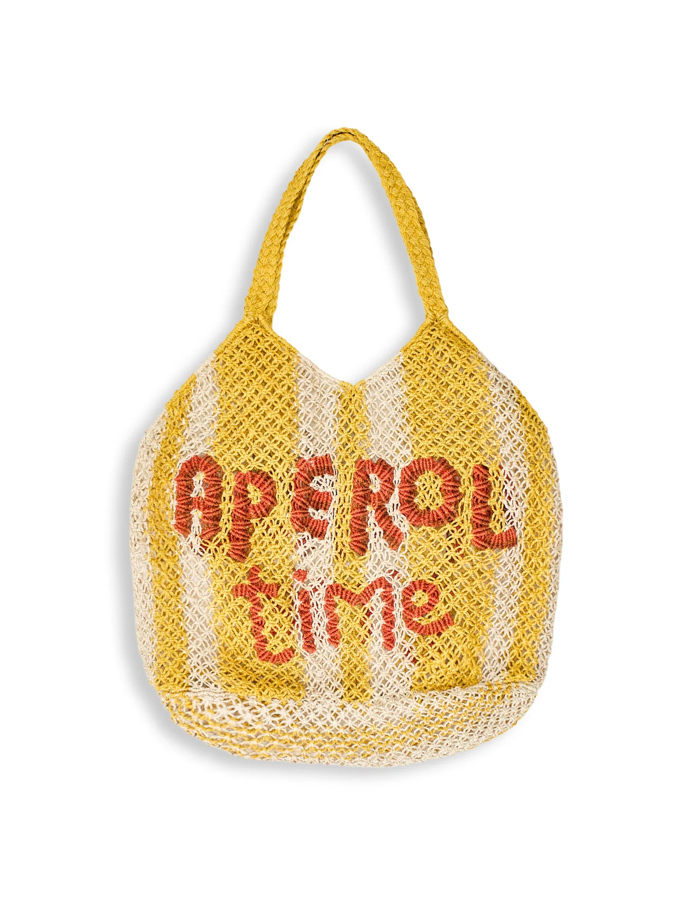 Drew Aperol Raffia Tote Bag Yellow