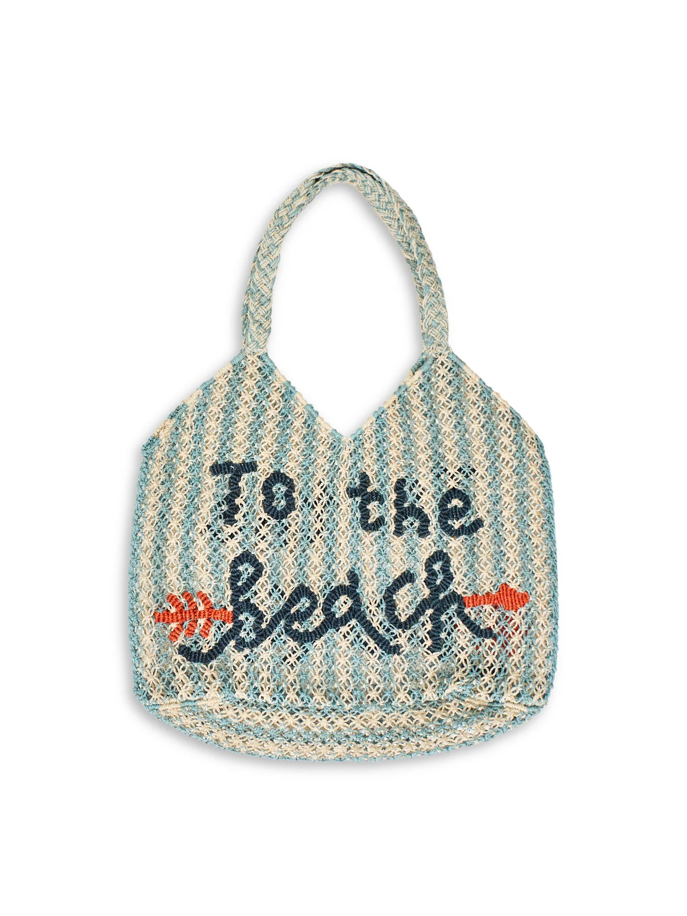 Drew To The Beach Raffia Tote Bag Blue