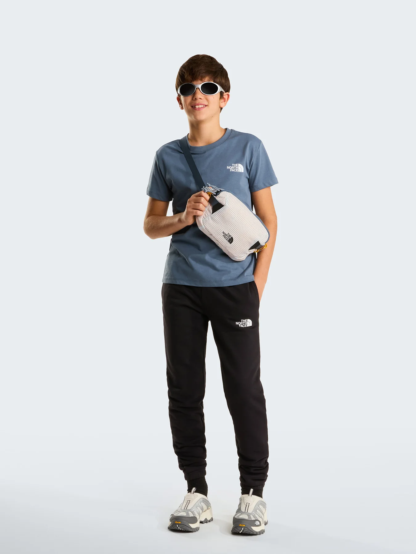 Kids' Box Logo T-Shirt Grey - Image 6