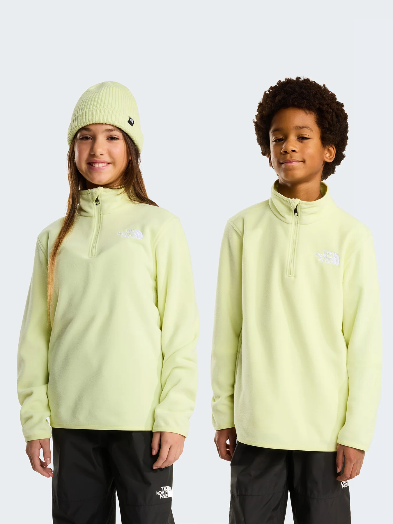 Kids' Glacier Quarter Zip Pullover Green - Image 3