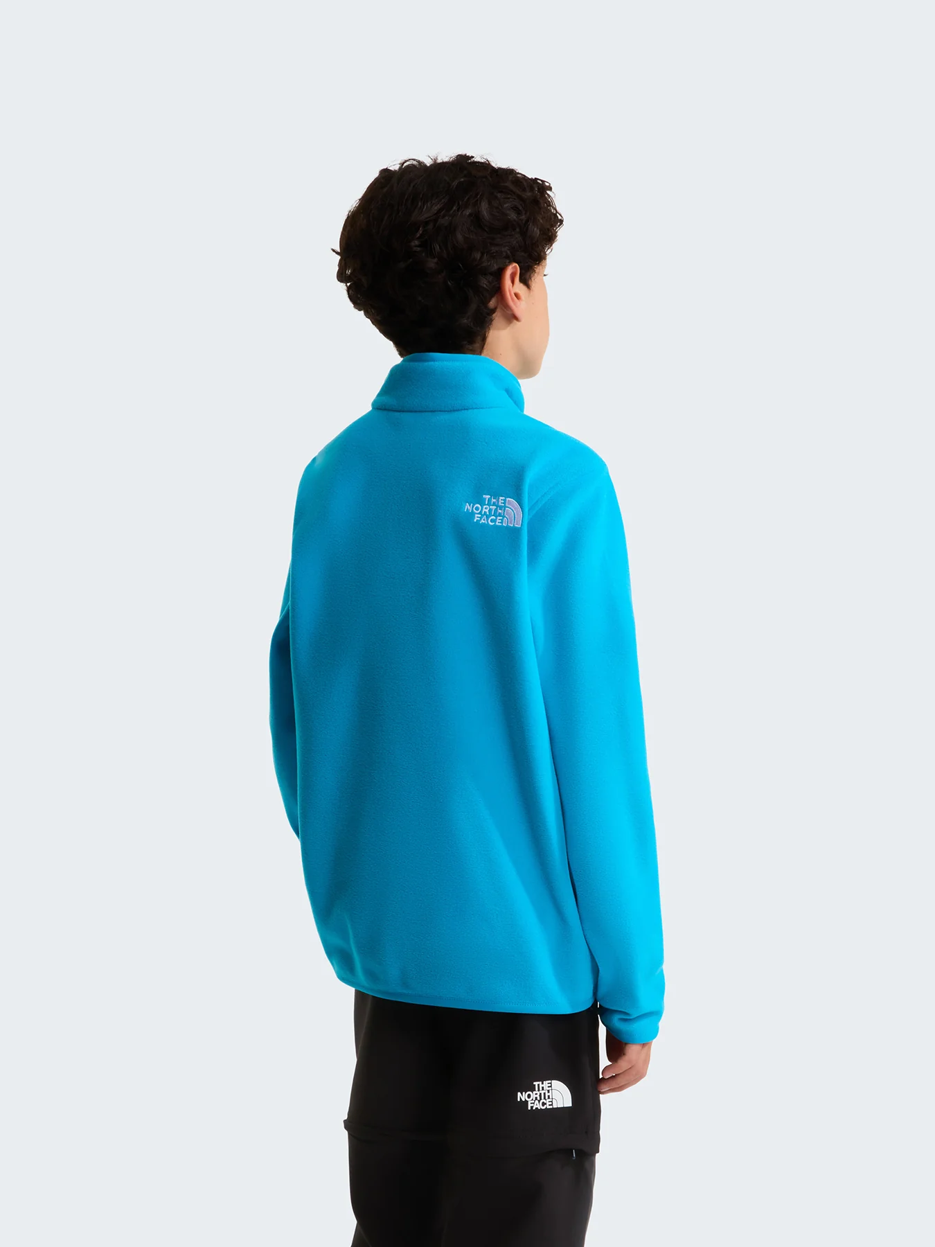 Kids' Glacier 1/4 Zip Pullover Blue - Image 5