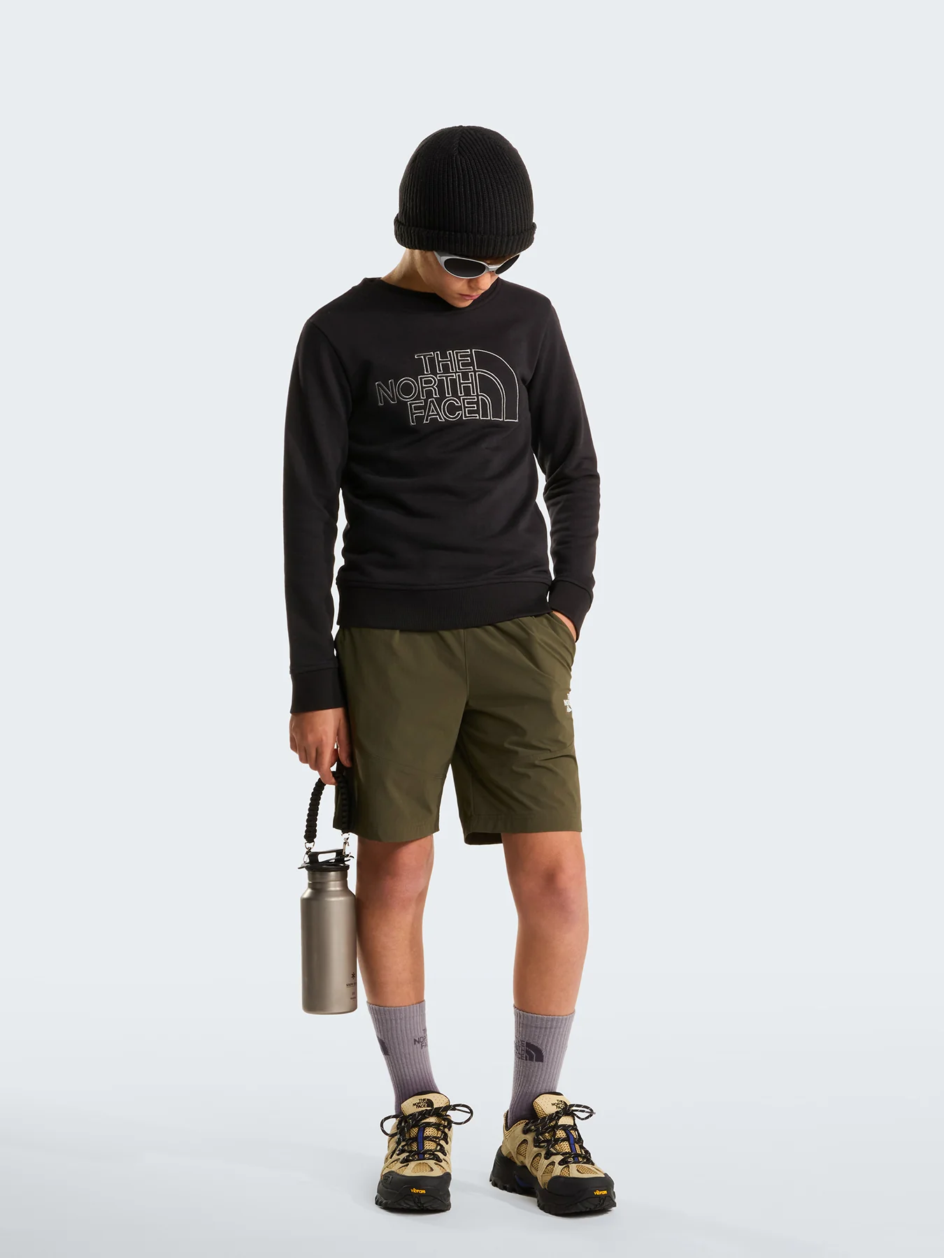 Kids' Lightweight Hike Shorts Green - Image 6