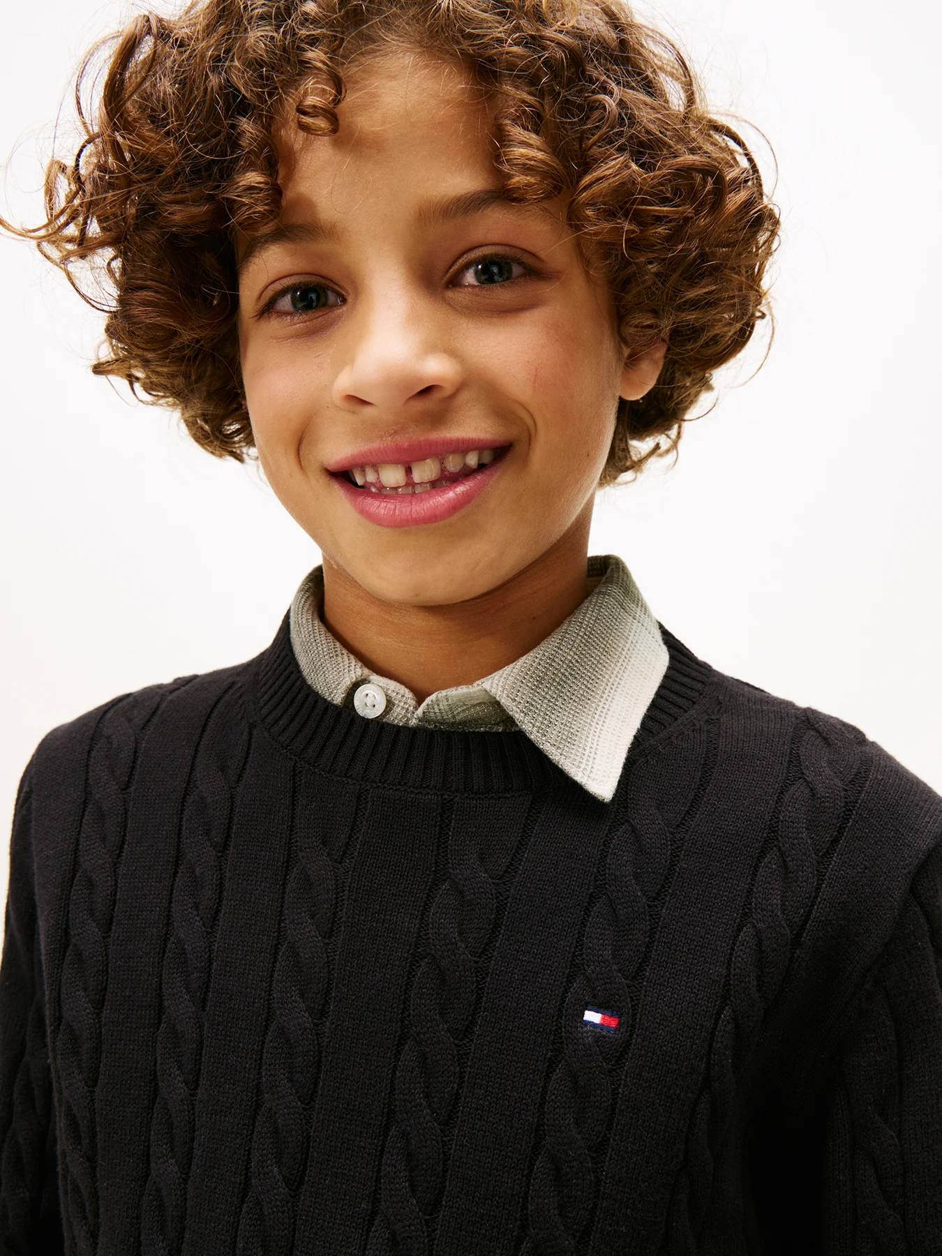 Cable Knit Crew Neck Jumper - Image 5