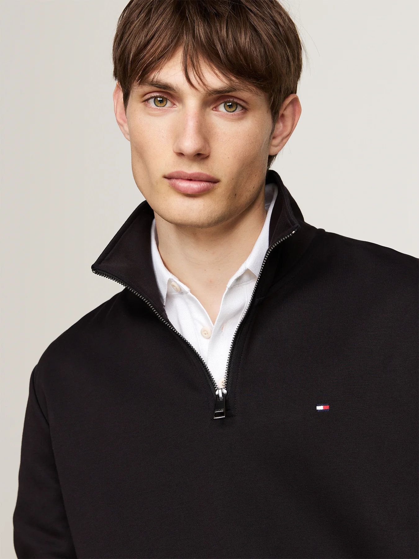 Performance Quarter-Zip Intechno Knit Jumper Black - Image 3