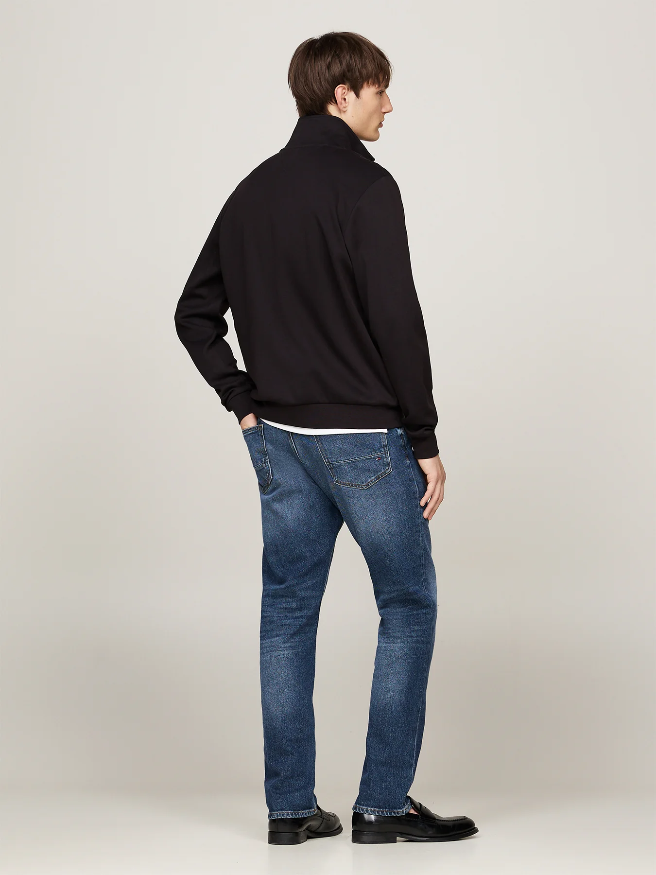 Performance Quarter-Zip Intechno Knit Jumper Black - Image 5