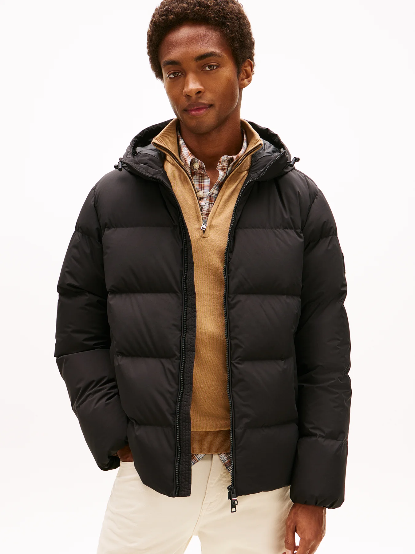 Down Hooded Puffer Jacket Black - Image 2