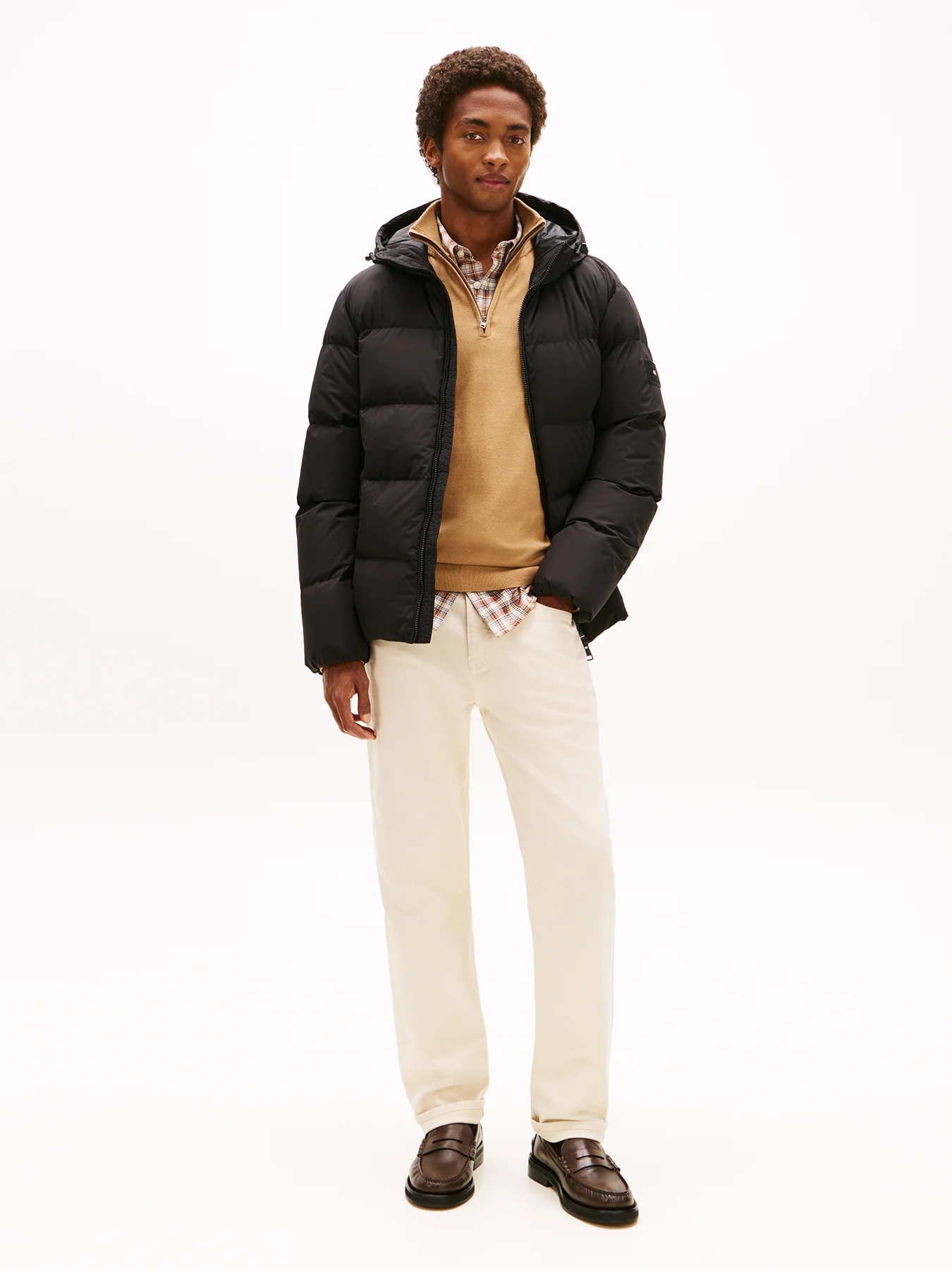Down Hooded Puffer Jacket Black - Image 4