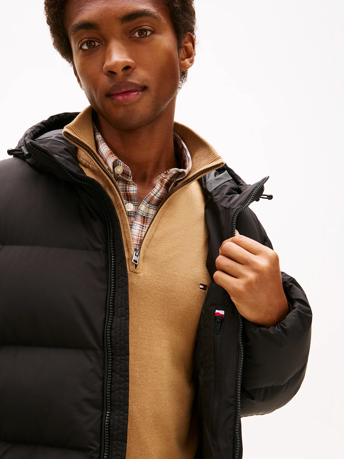 Down Hooded Puffer Jacket Black - Image 5