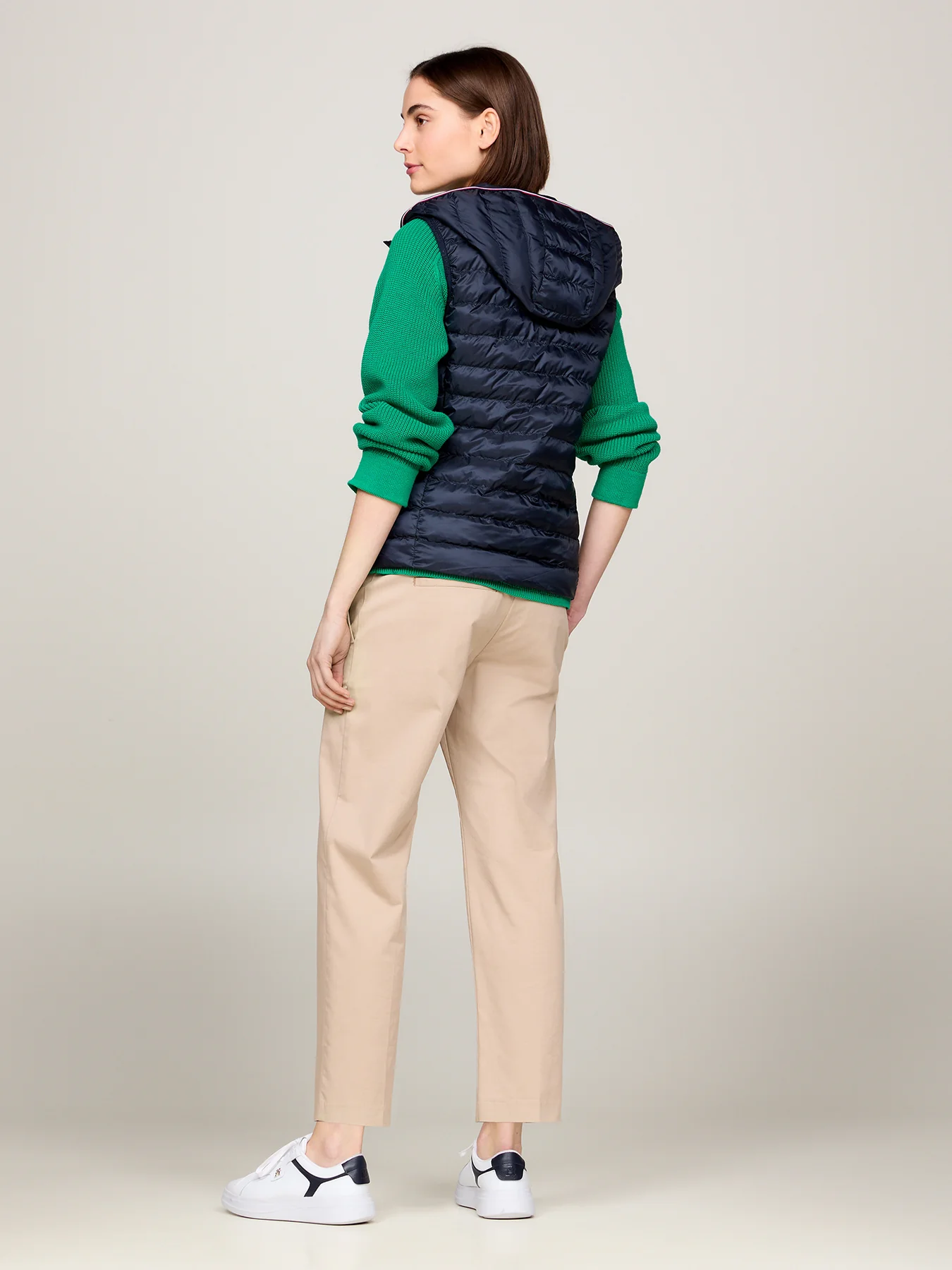 Quilted Down Vest Blue - Image 4