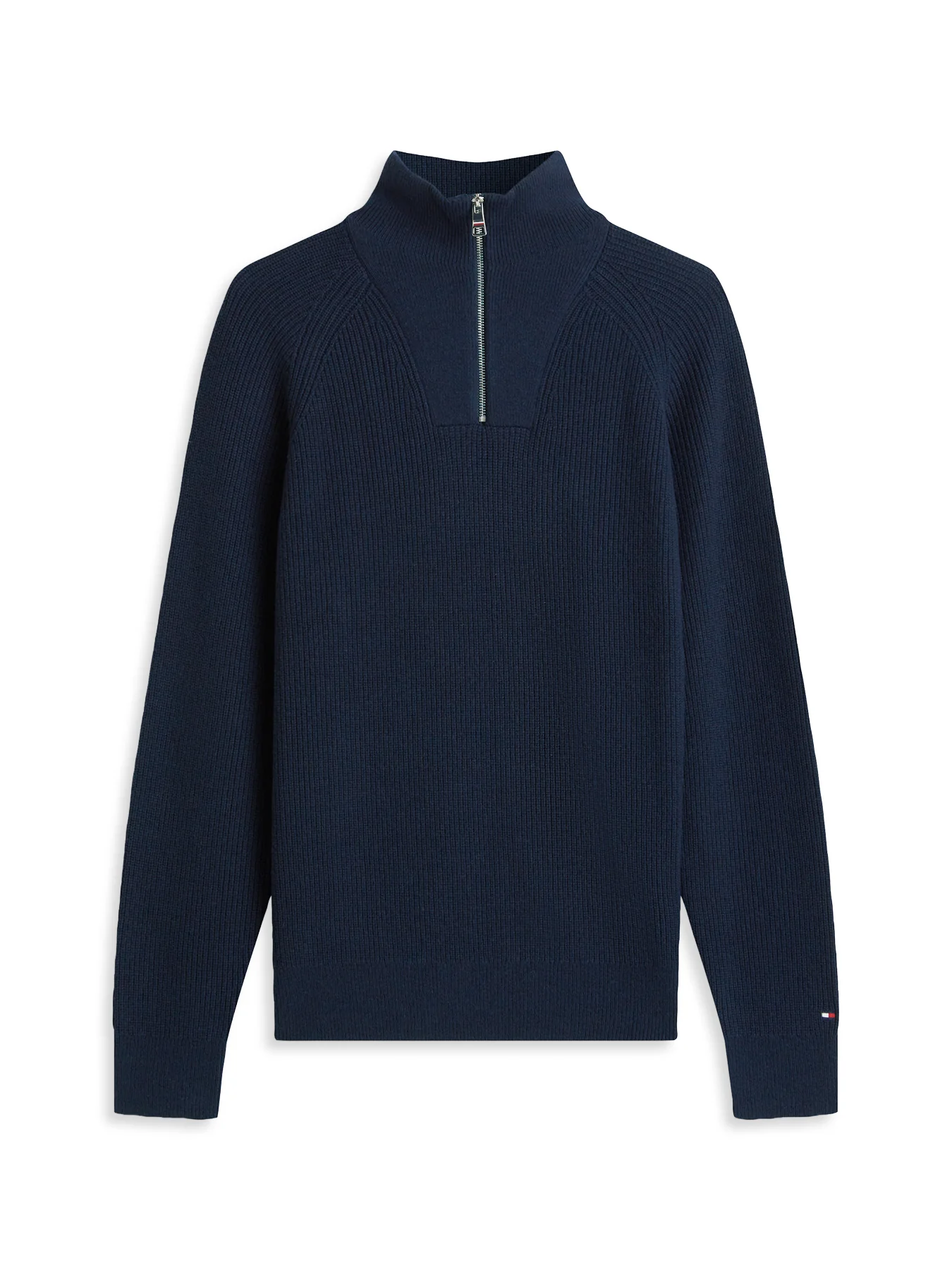 Fisherman Rib-Knit Relaxed Jumper Blue