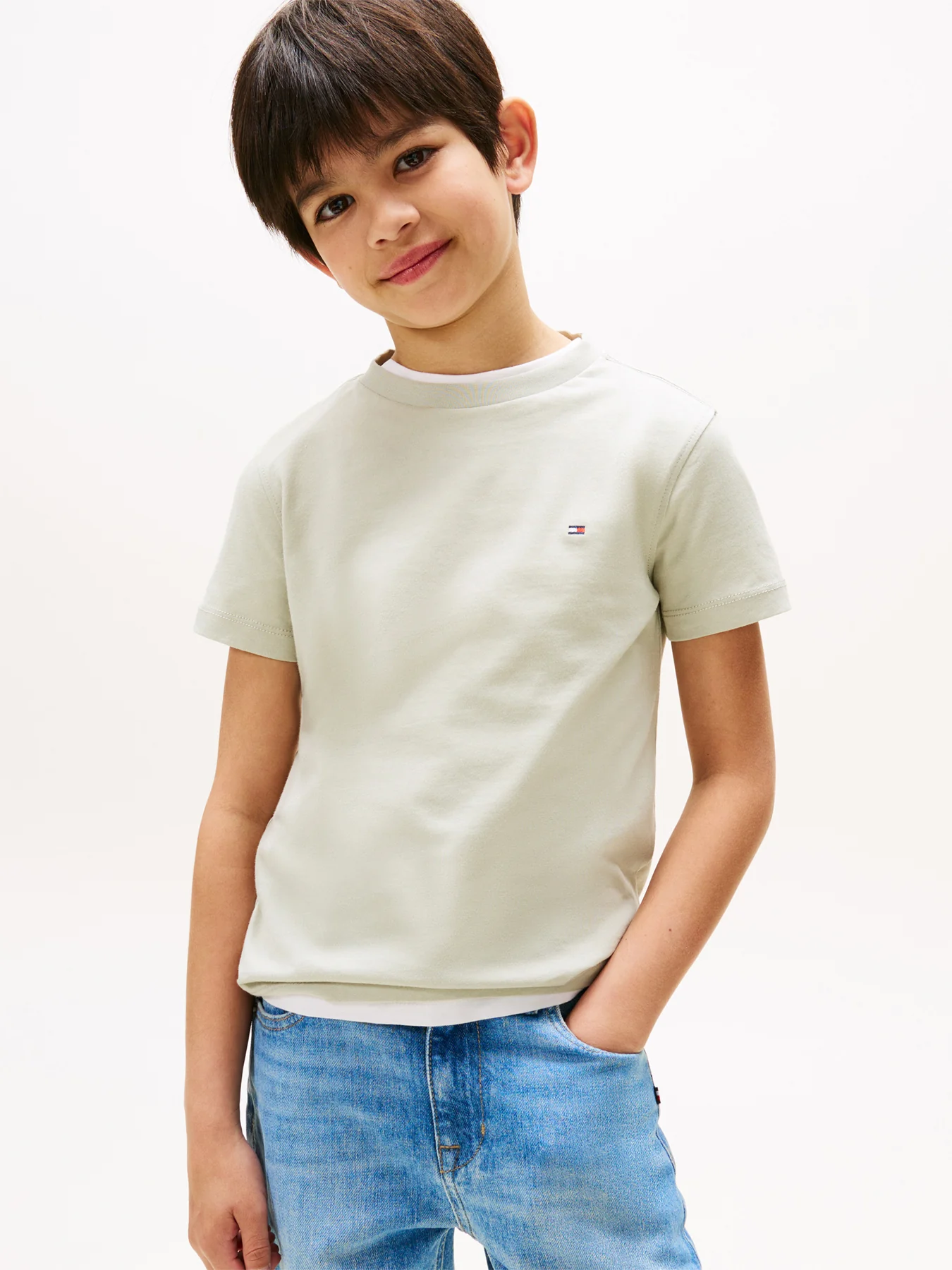 Flag Embroidery Crew Neck T-Shirt - Image 7