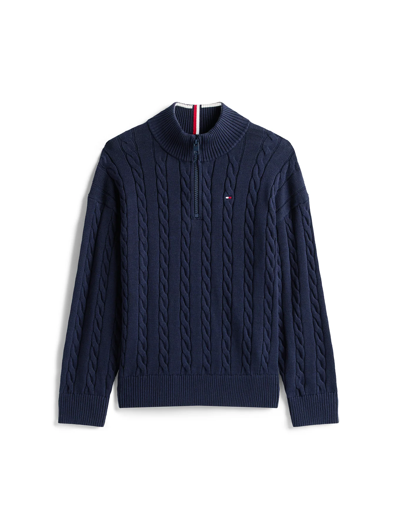Kids’ Half-Zip Cable Knit Jumper