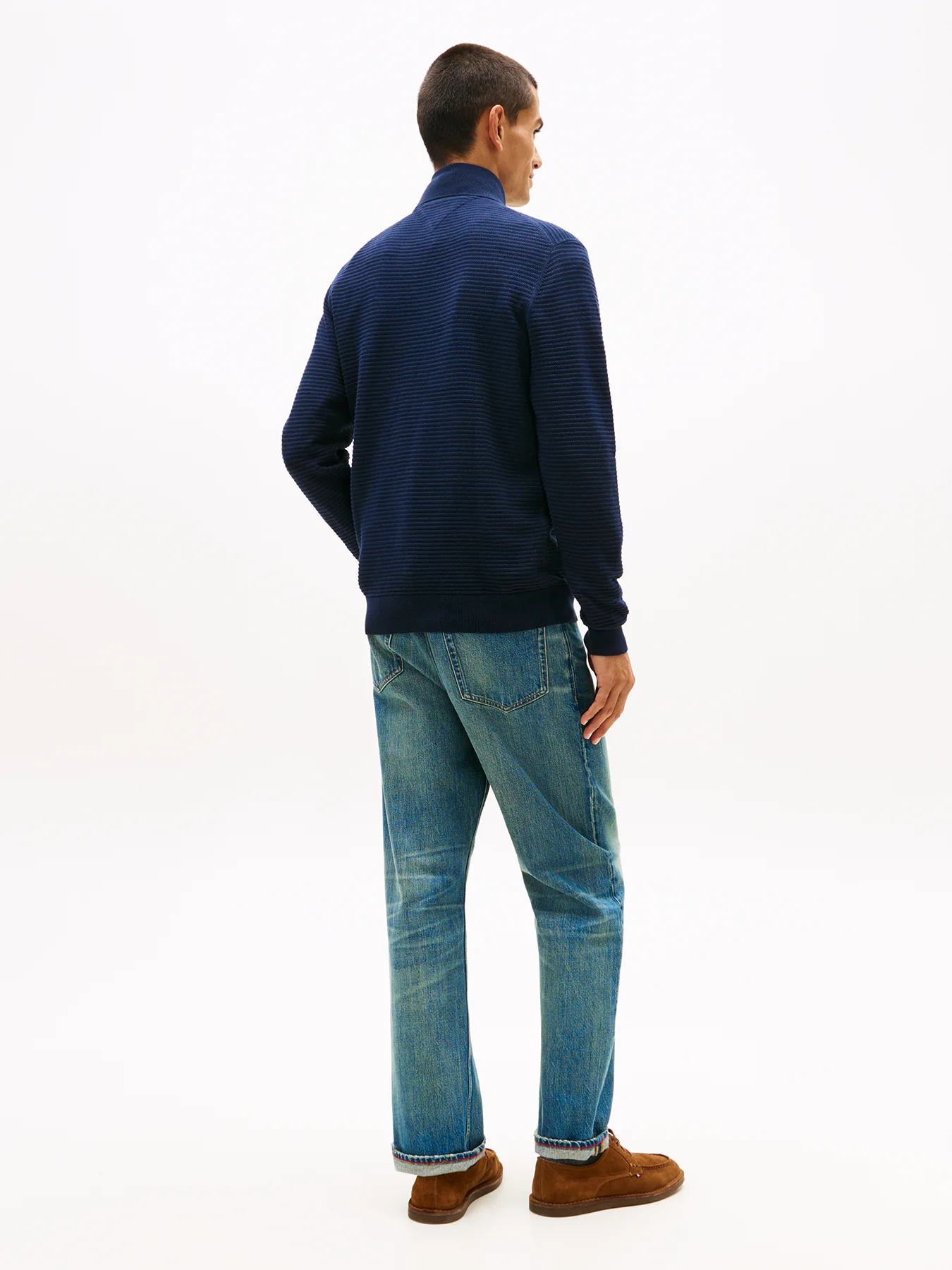 Half-Zip Knit Jumper Blue - Image 4