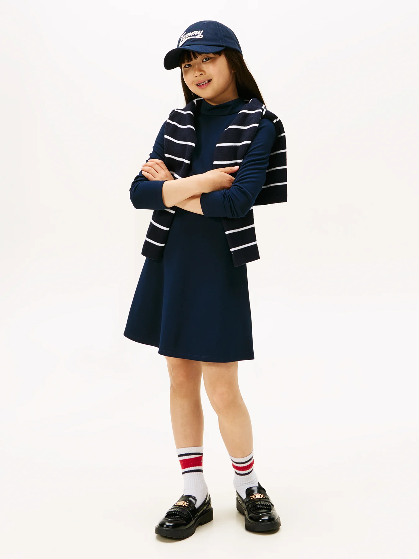 Kids’ Sparkle Logo Mock Neck Skater Dress - Image 2