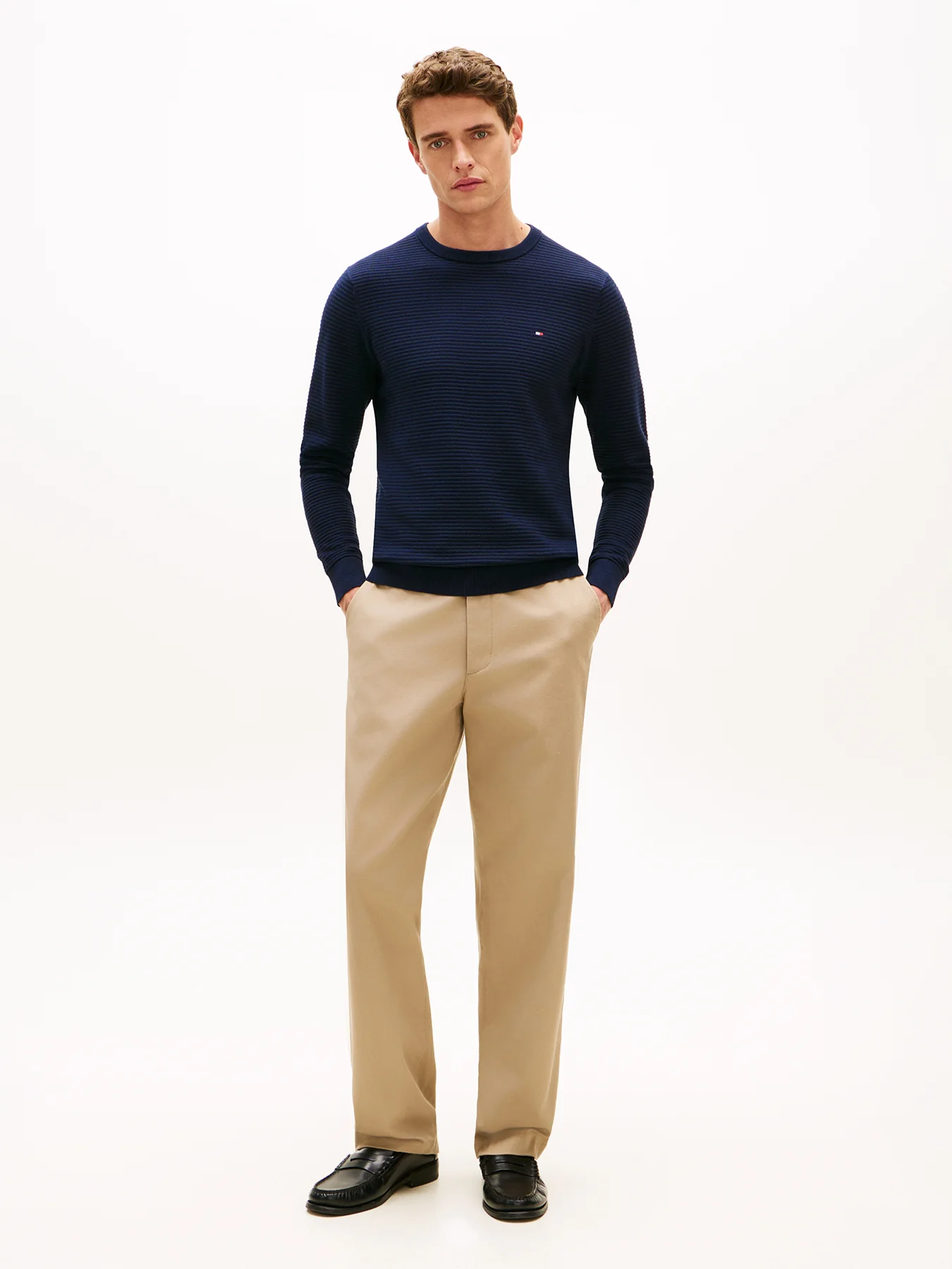 Textured Knit Jumper Blue - Image 2