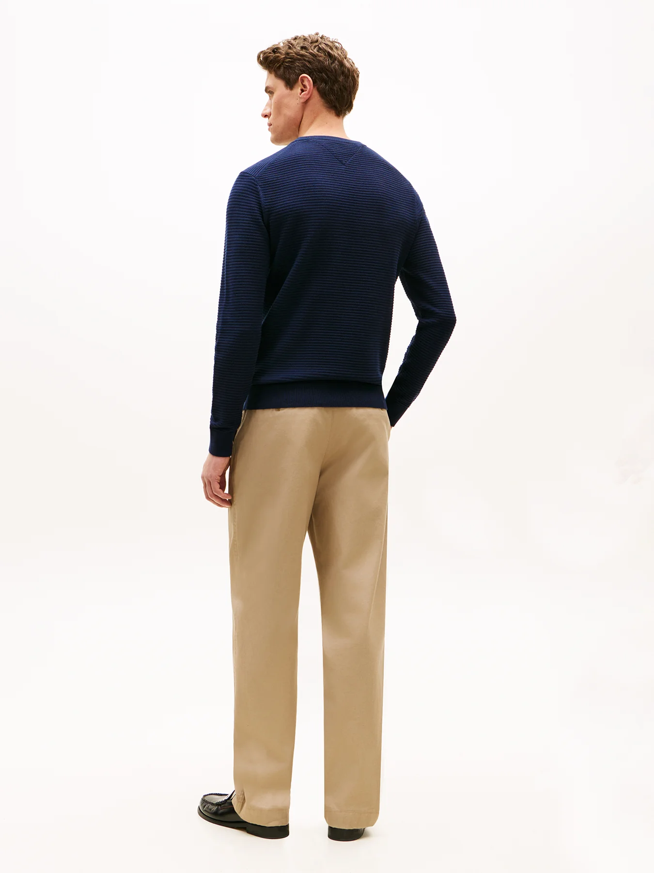 Textured Knit Jumper Blue - Image 4