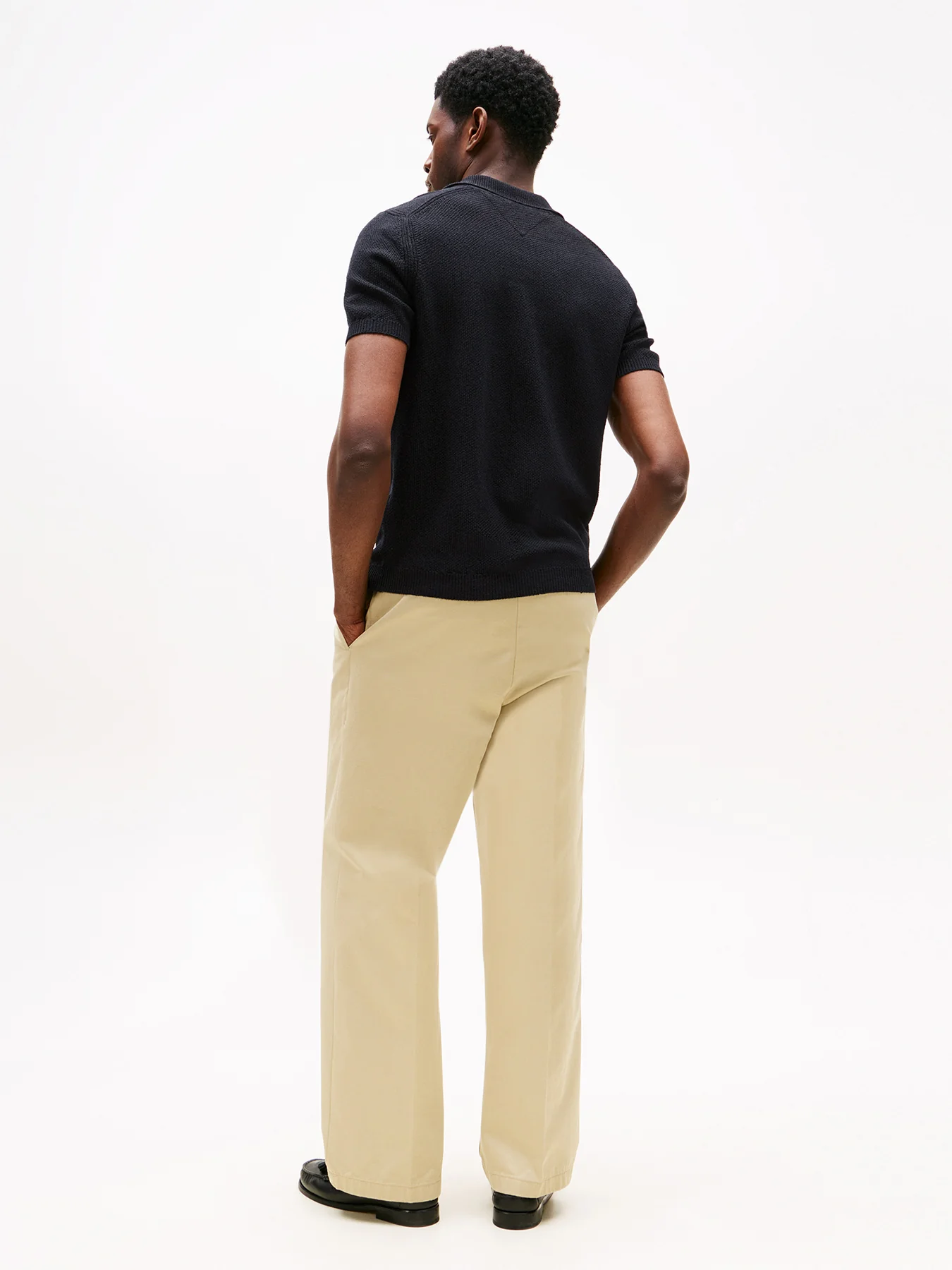 Textured Knit Polo Shirt - Image 3