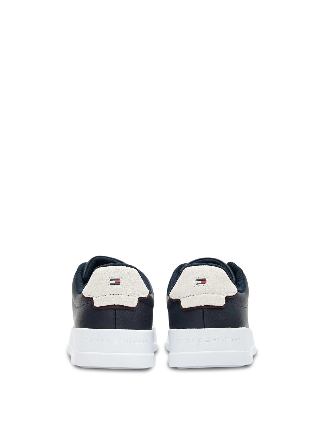 Tommy Hilfiger Court Leather Detail Trainers Blue - Image 3