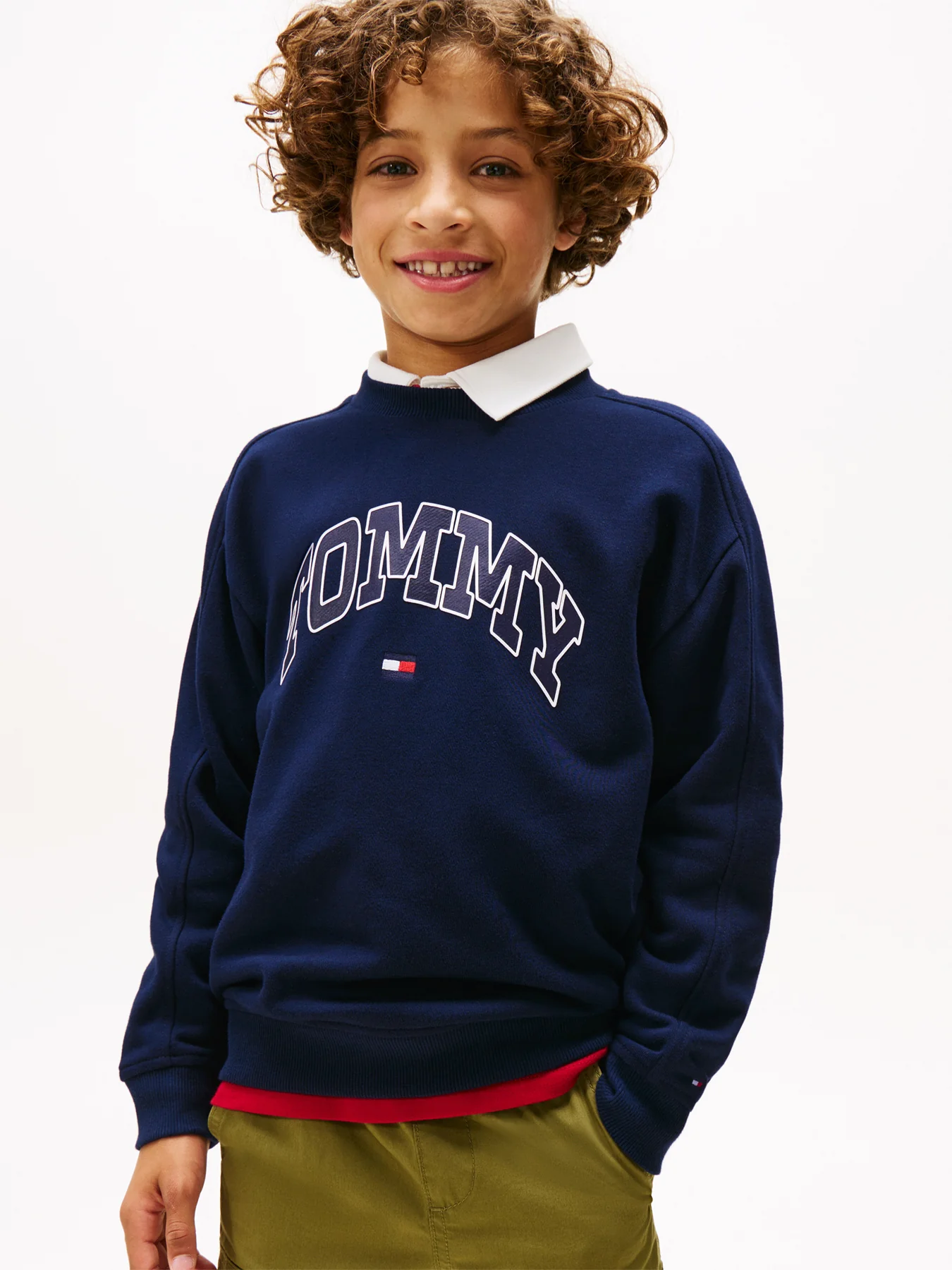 Varsity Logo Print Crew Neck Sweatshirt - Image 3