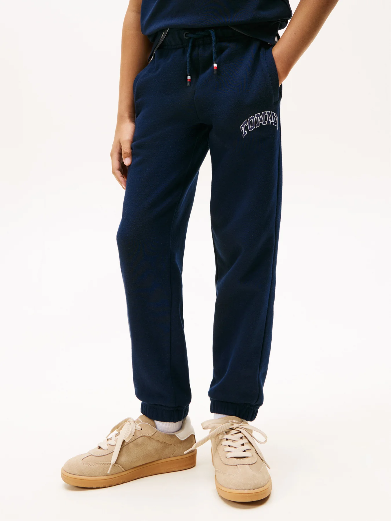 Varsity Logo Print Fleece Joggers - Image 3