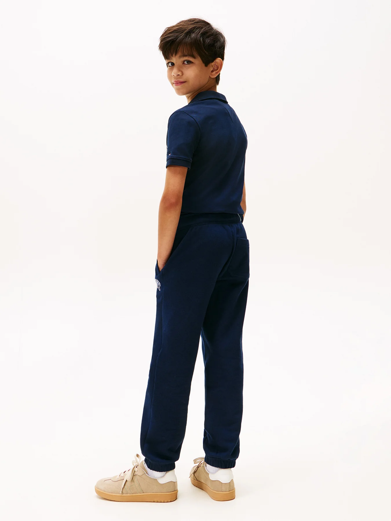 Varsity Logo Print Fleece Joggers - Image 4