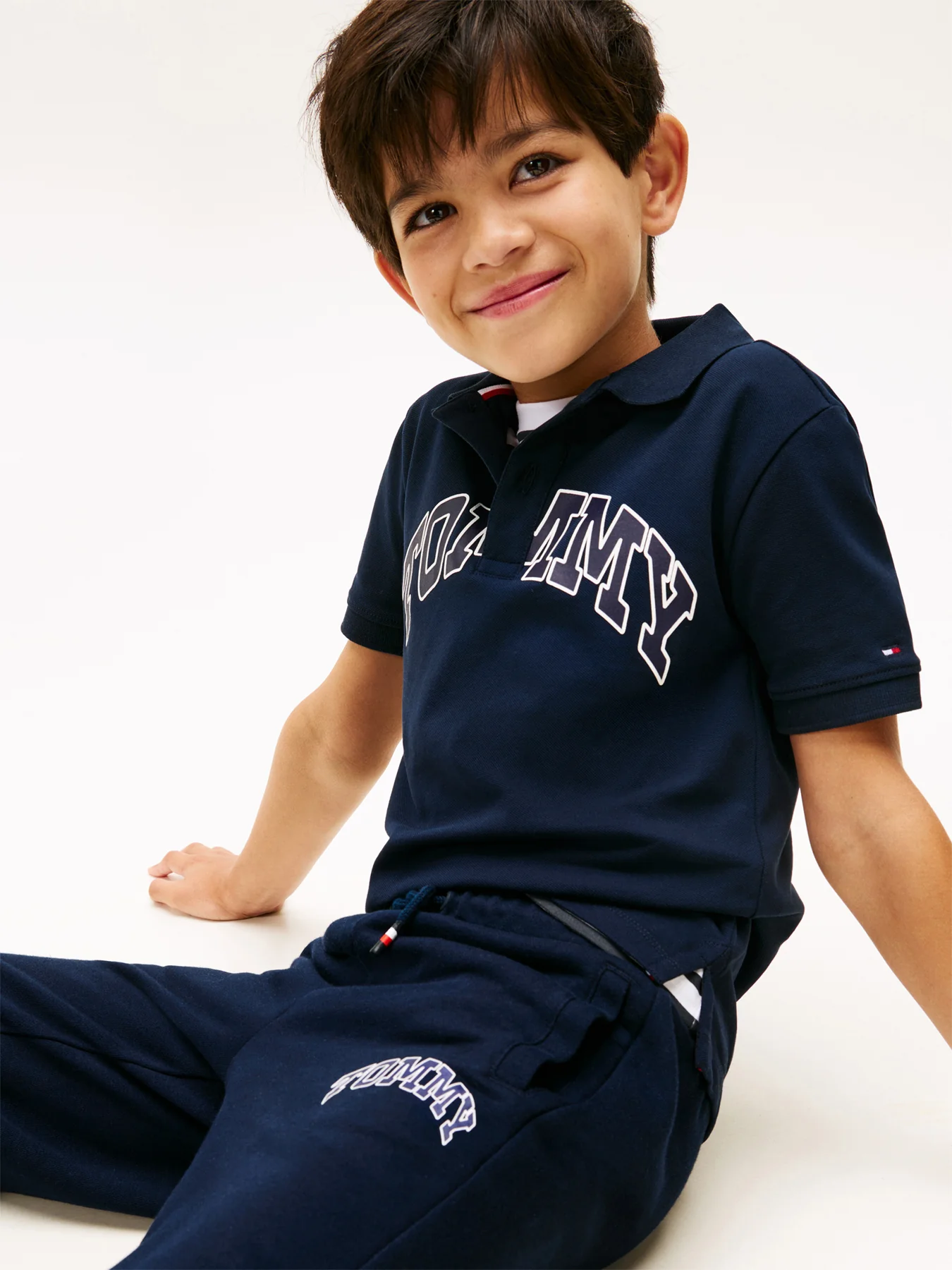 Varsity Logo Print Fleece Joggers - Image 5