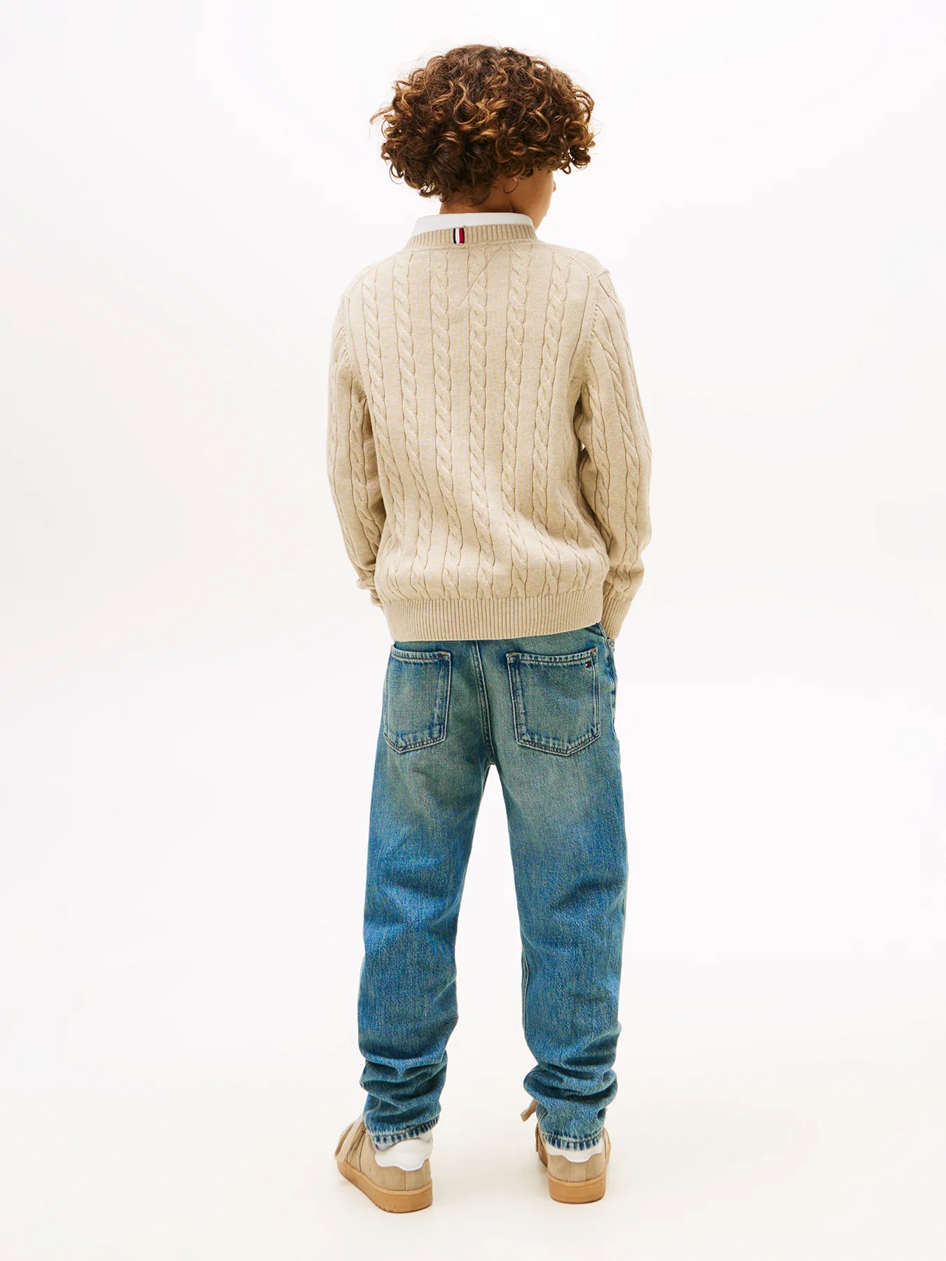 Cable Knit Crew Neck Jumper - Image 3