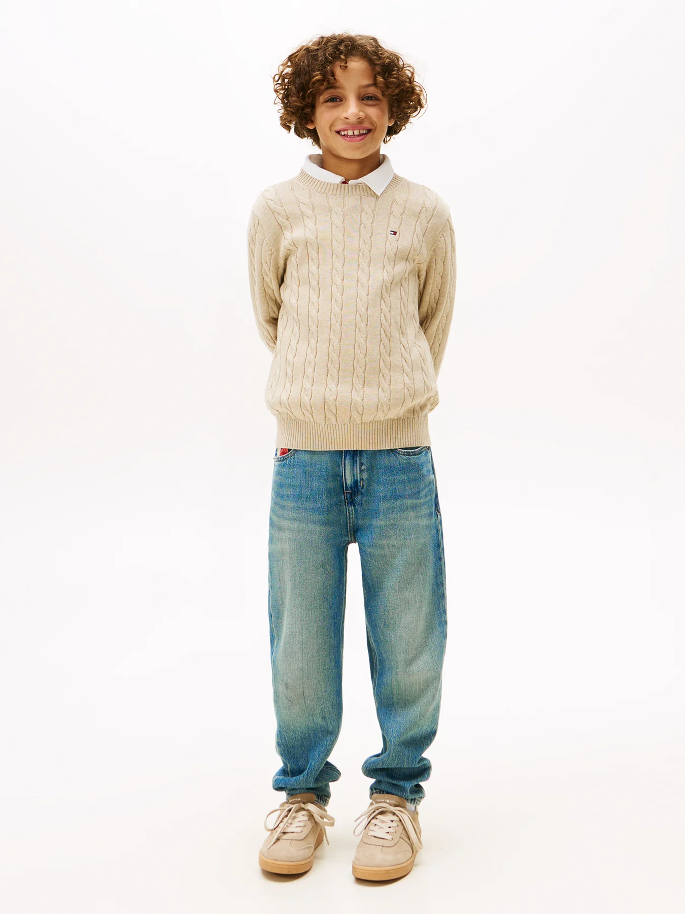 Cable Knit Crew Neck Jumper - Image 4