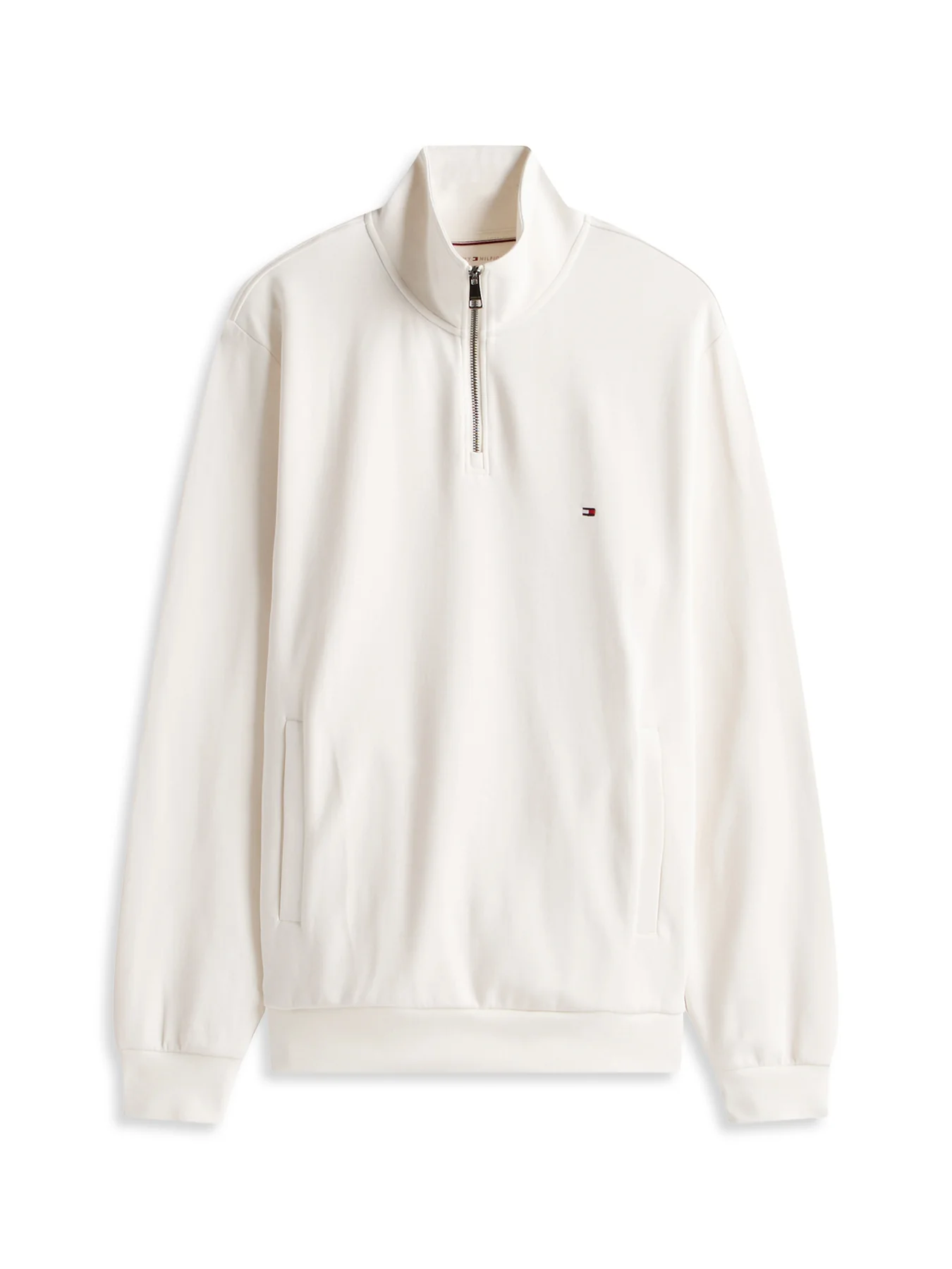 Performance Quarter Zip Intechno Knit Jumper Cream