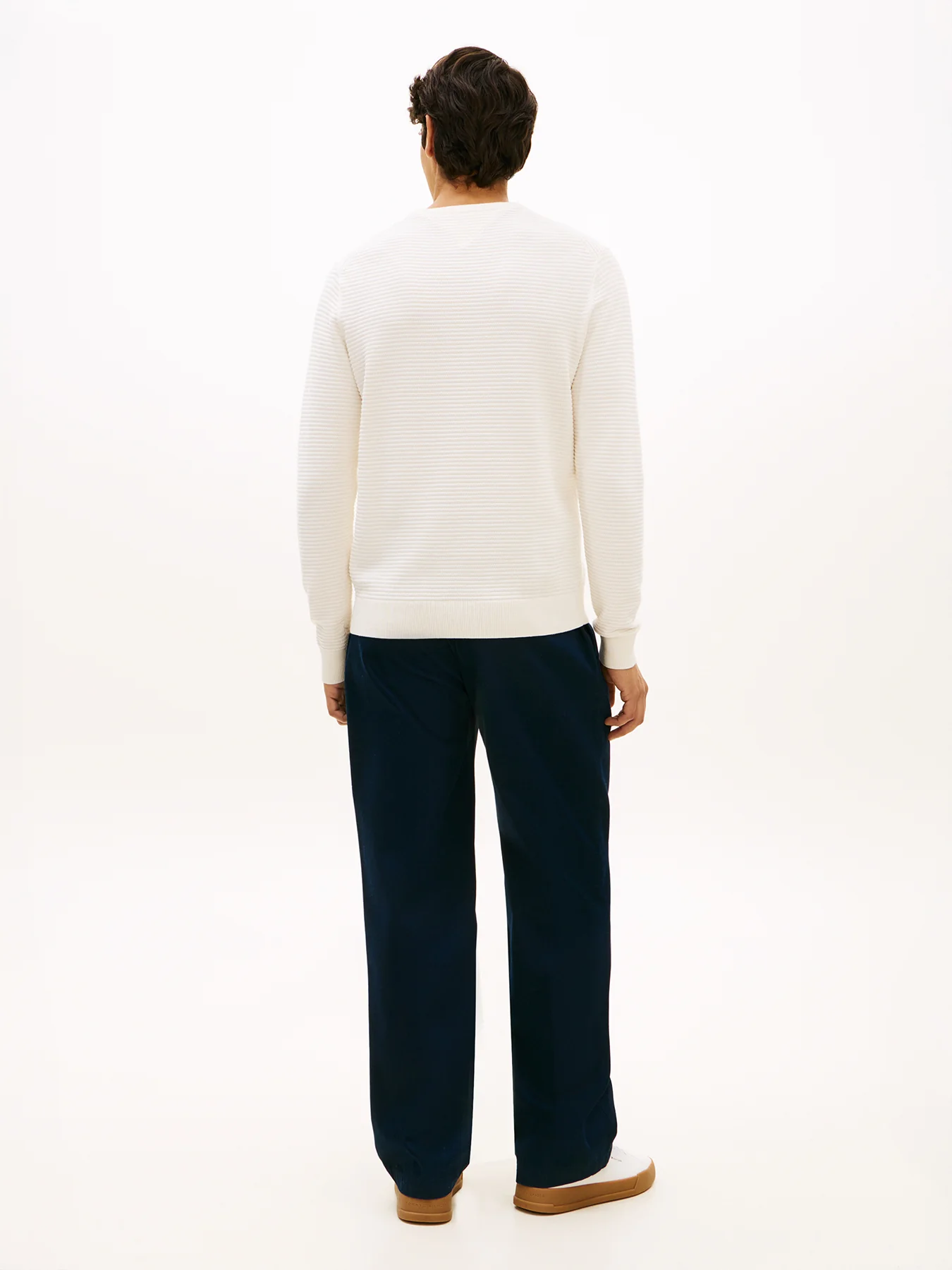 Textured Knit Jumper Cream - Image 4