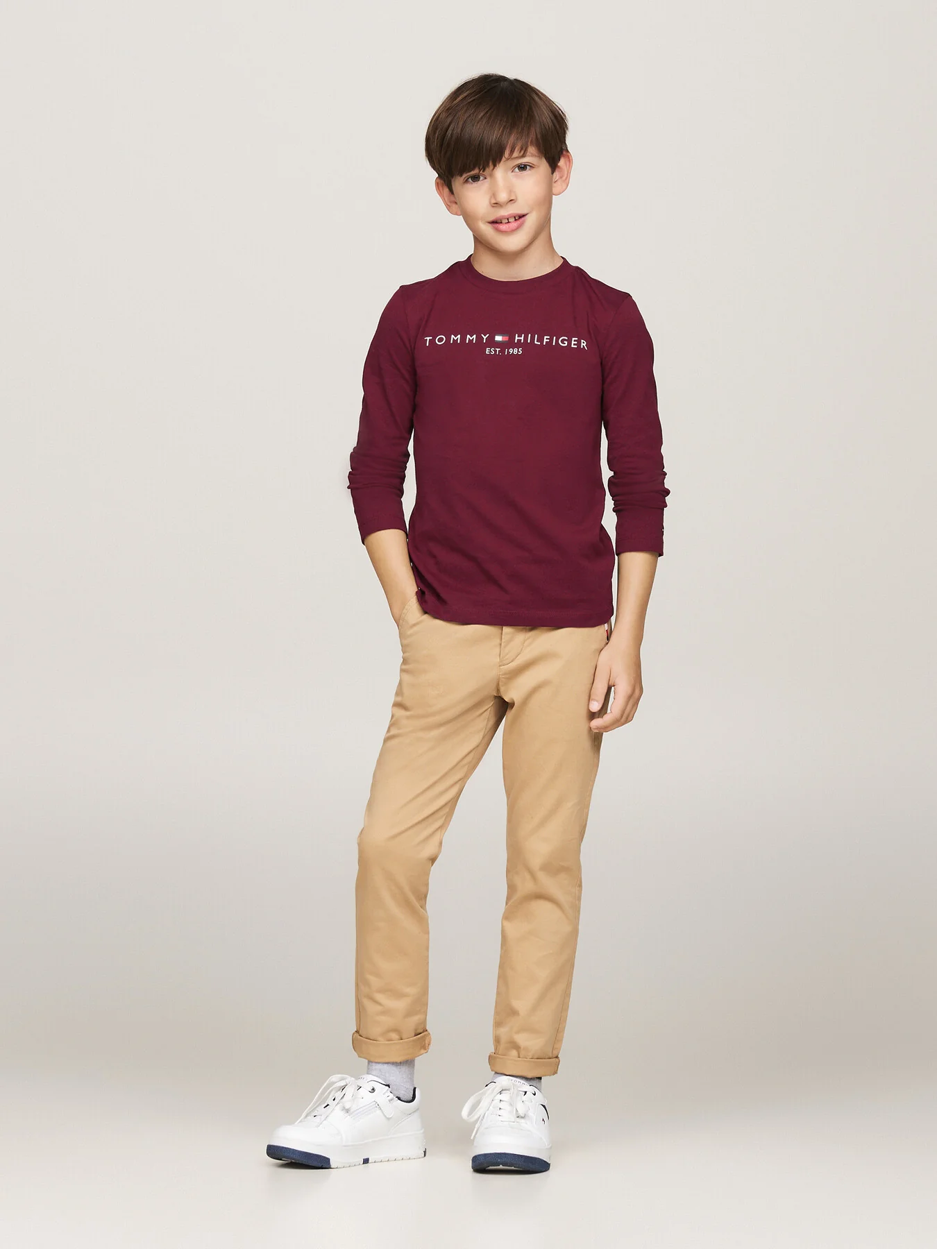 Kids’ Logo Print Long Sleeve T-Shirt Blue - Image 10