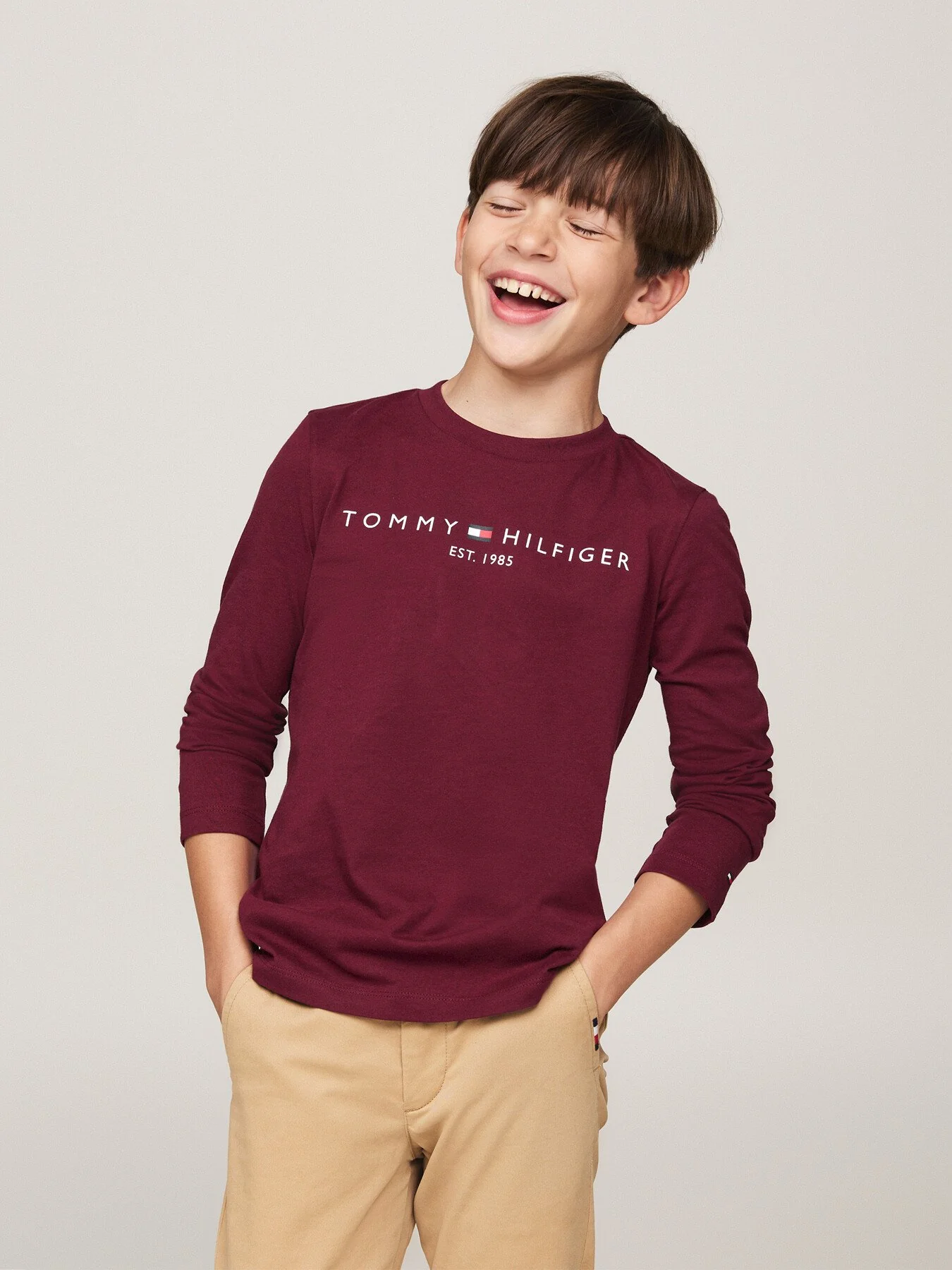 Kids’ Logo Print Long Sleeve T-Shirt Blue - Image 6