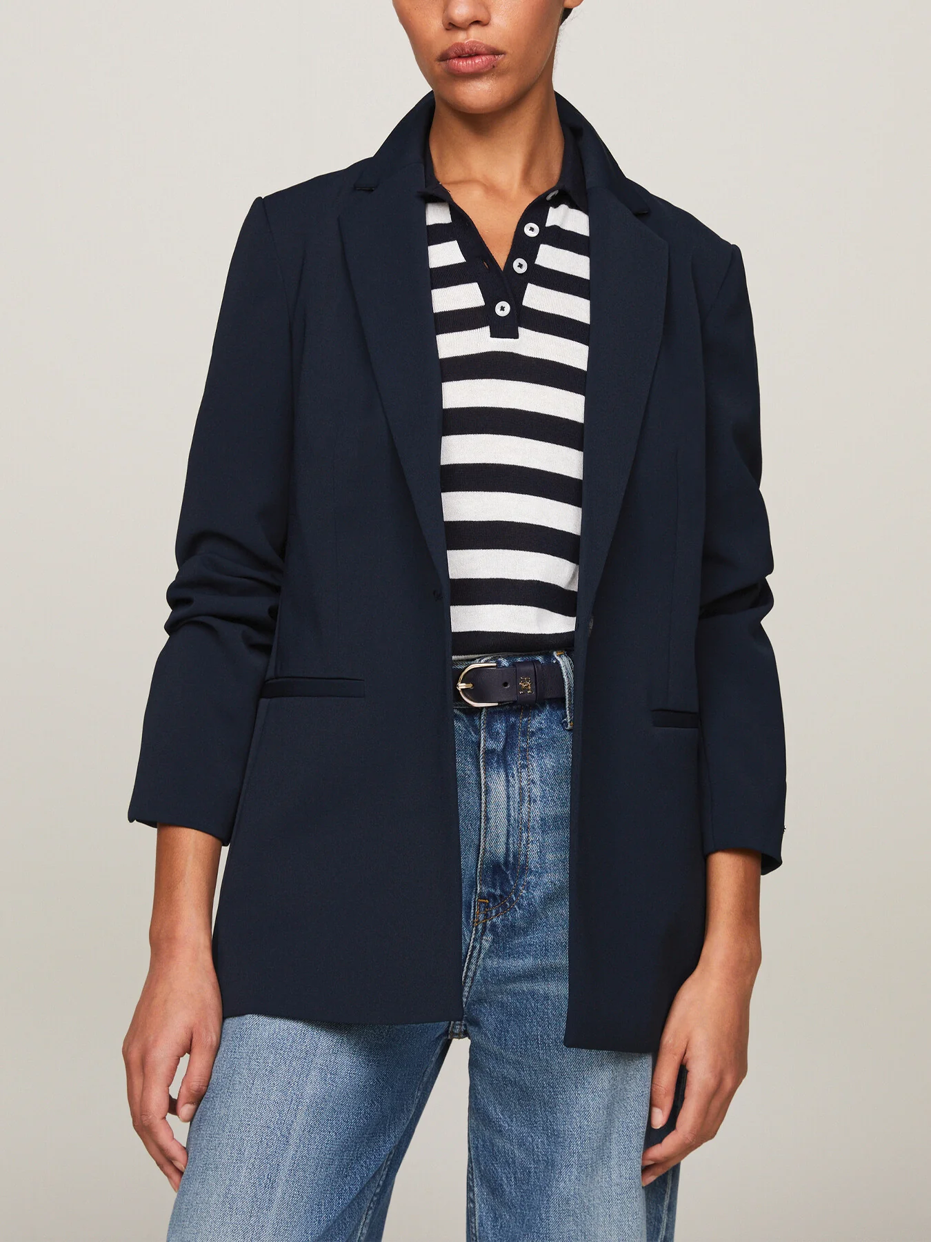 Gold Button Single Breasted Blazer - Image 2