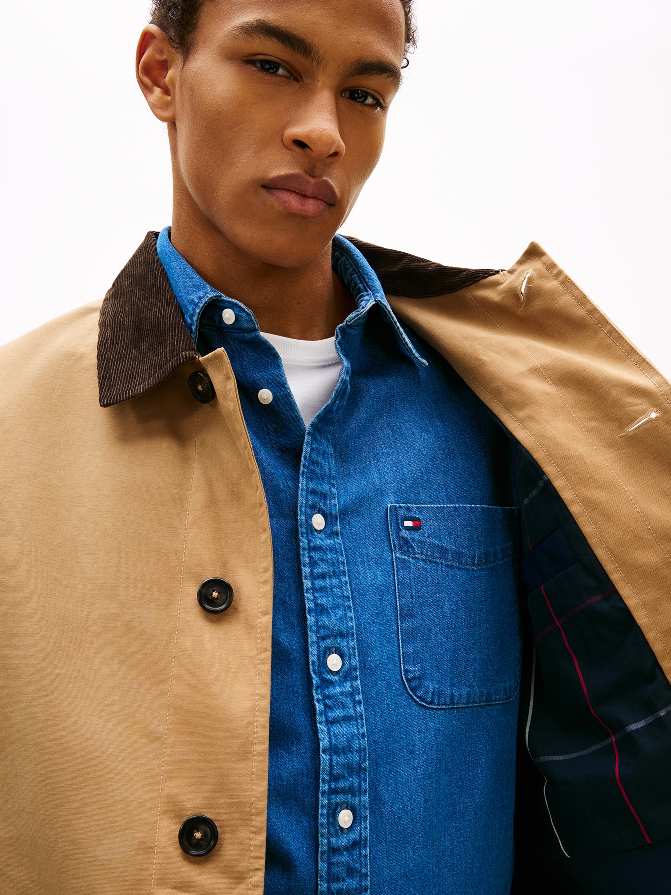 Waxed Barn Jacket Neutral - Image 3
