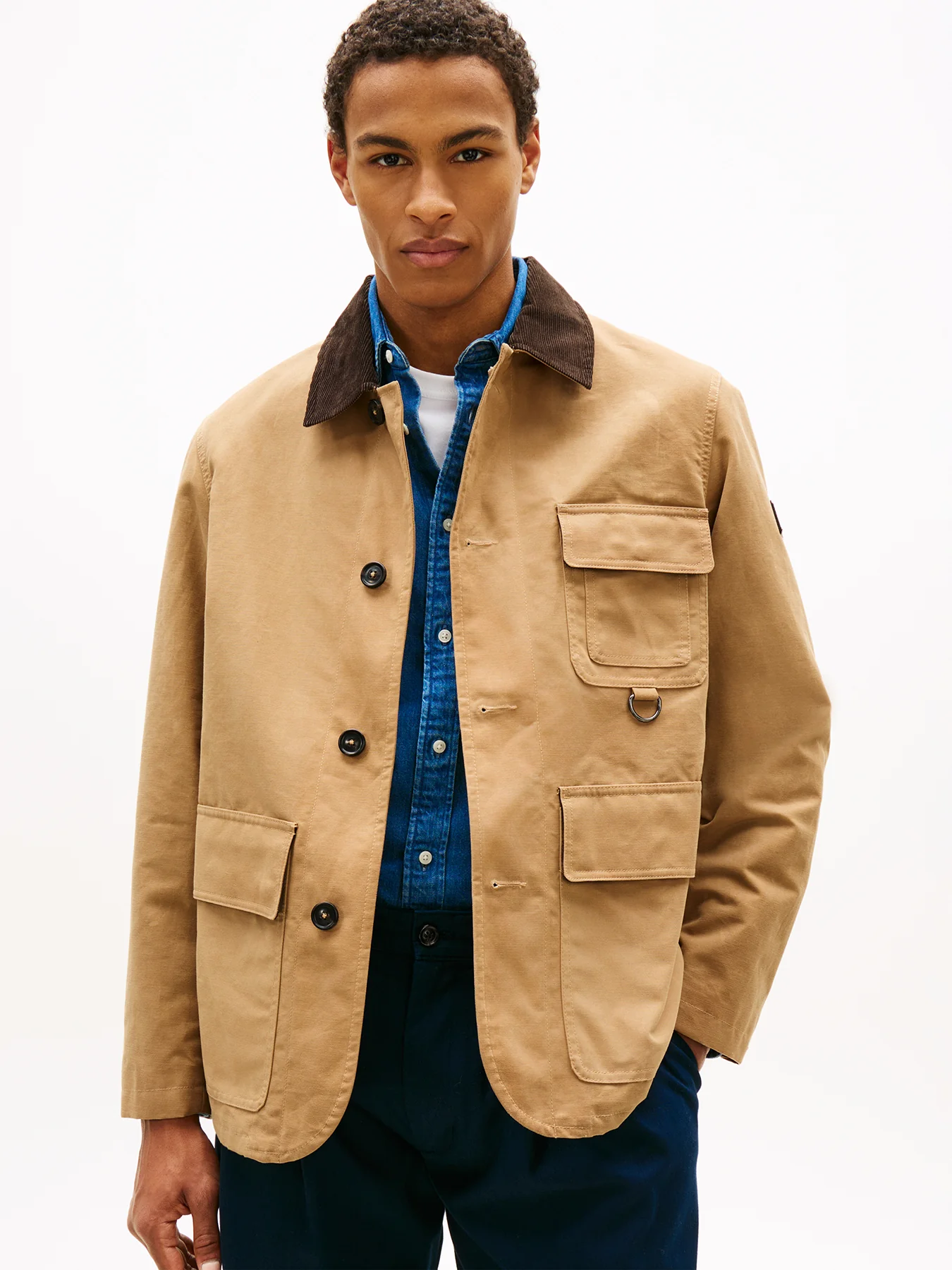 Waxed Barn Jacket Neutral - Image 4