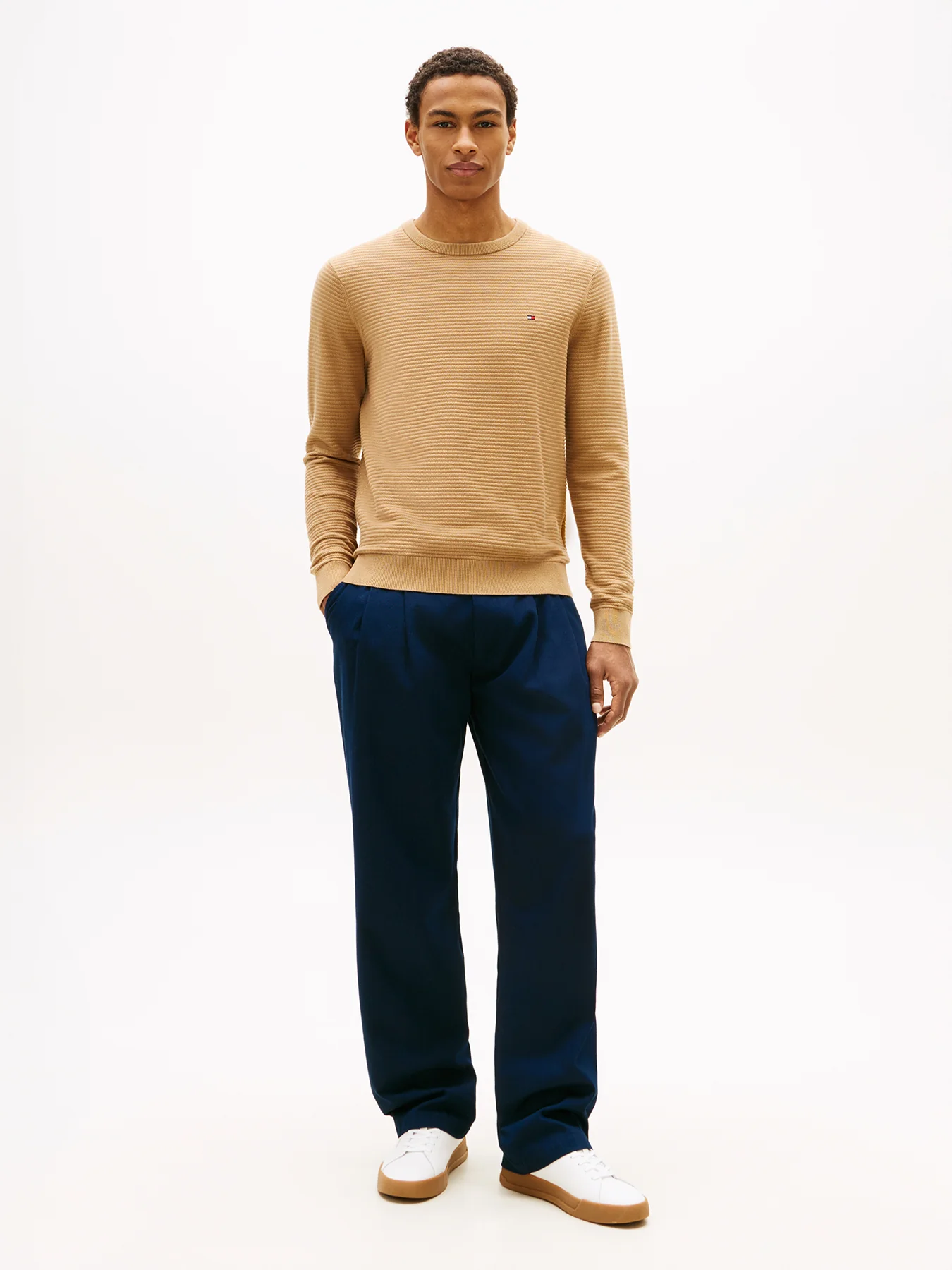 Textured Knit Jumper Neutral - Image 2