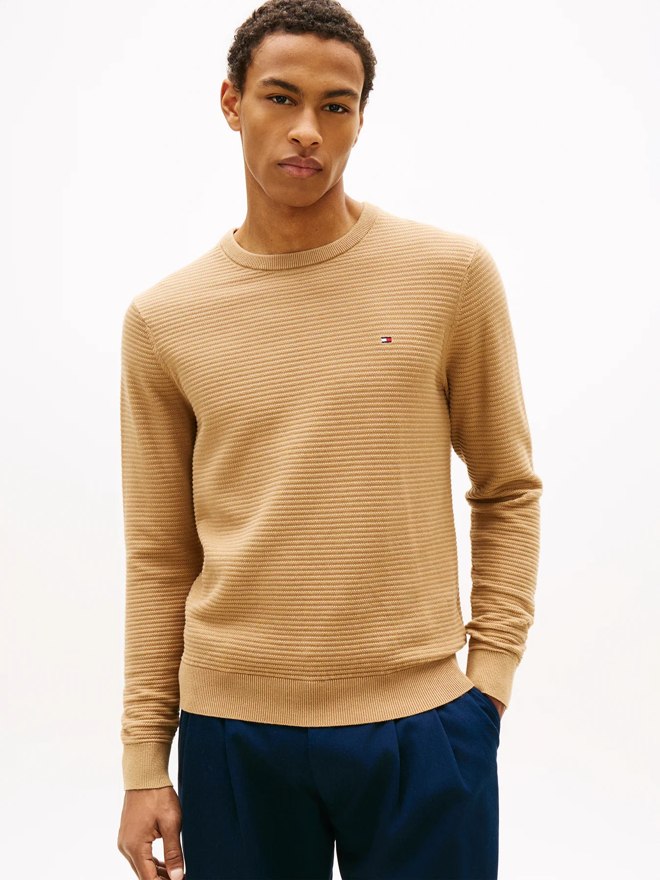 Textured Knit Jumper Neutral - Image 3