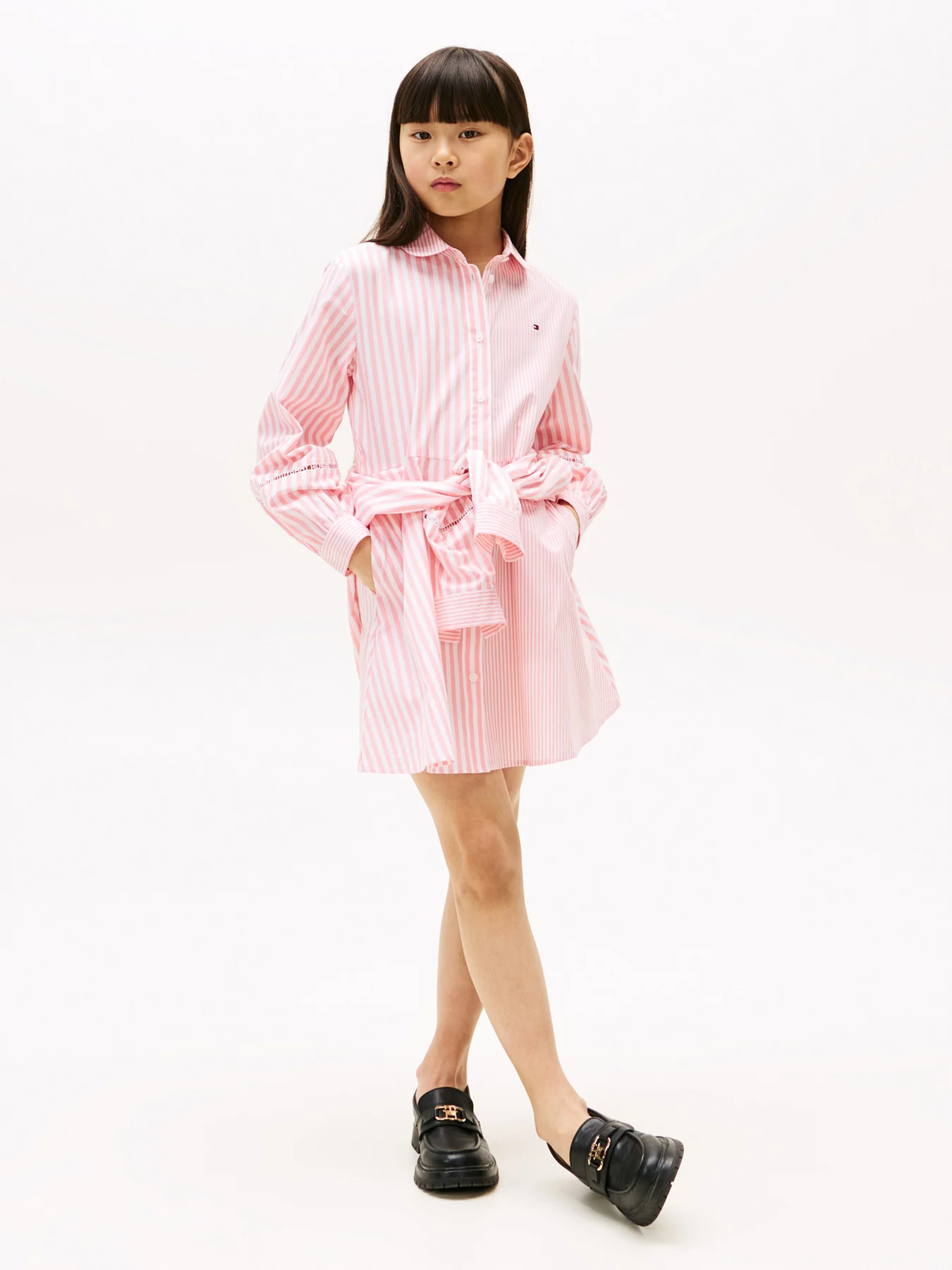 Mixed Stripe Shirt Dress - Image 4