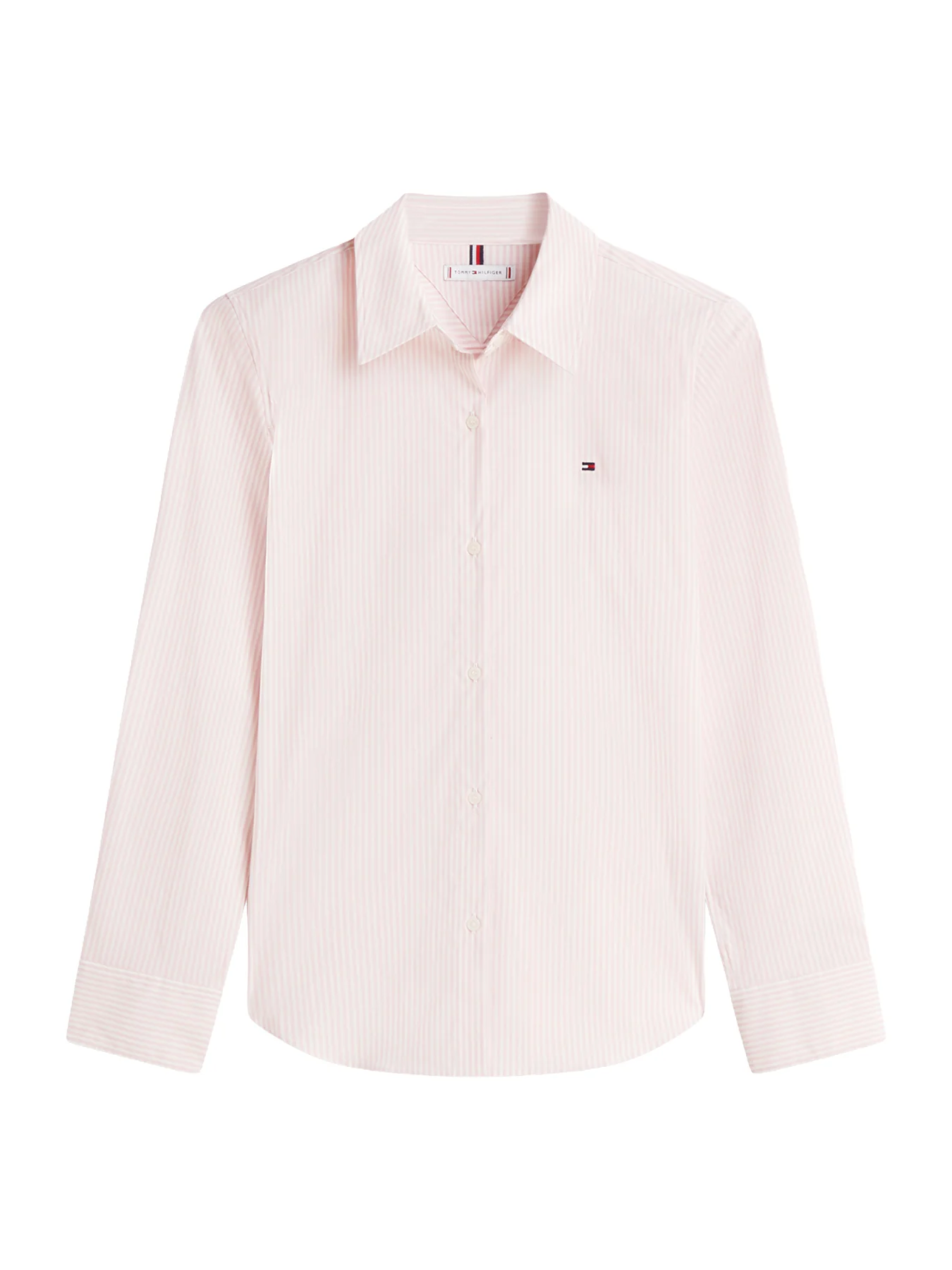 Flag Embroidery Poplin Shirt Pink