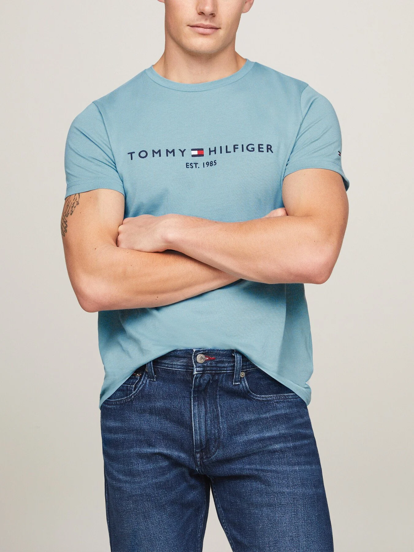 Logo Embroidery Slim Fit T-Shirt - Image 2