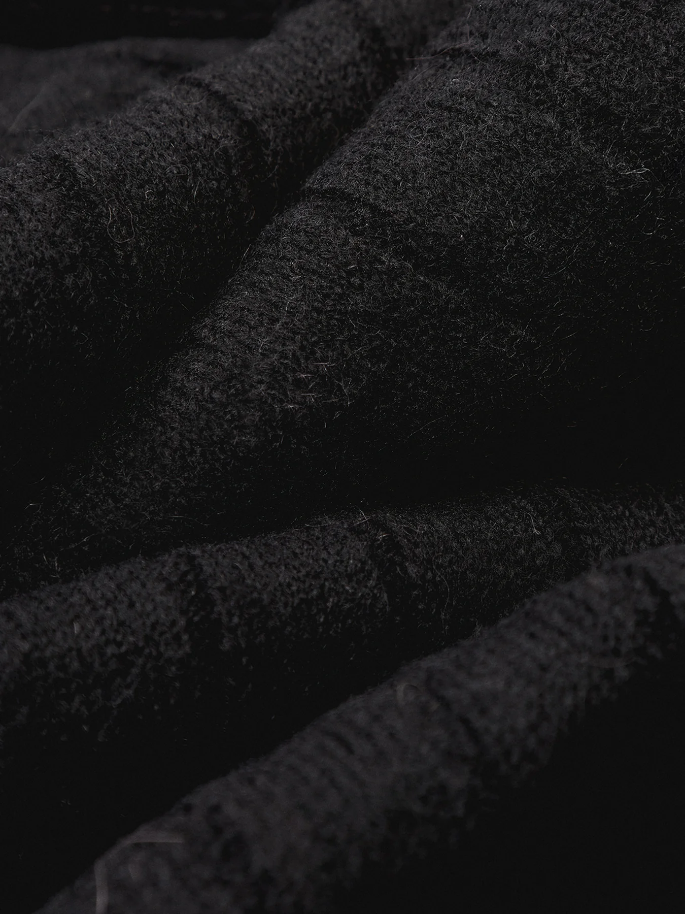 Flag Fluffy Scarf In Black - Image 3