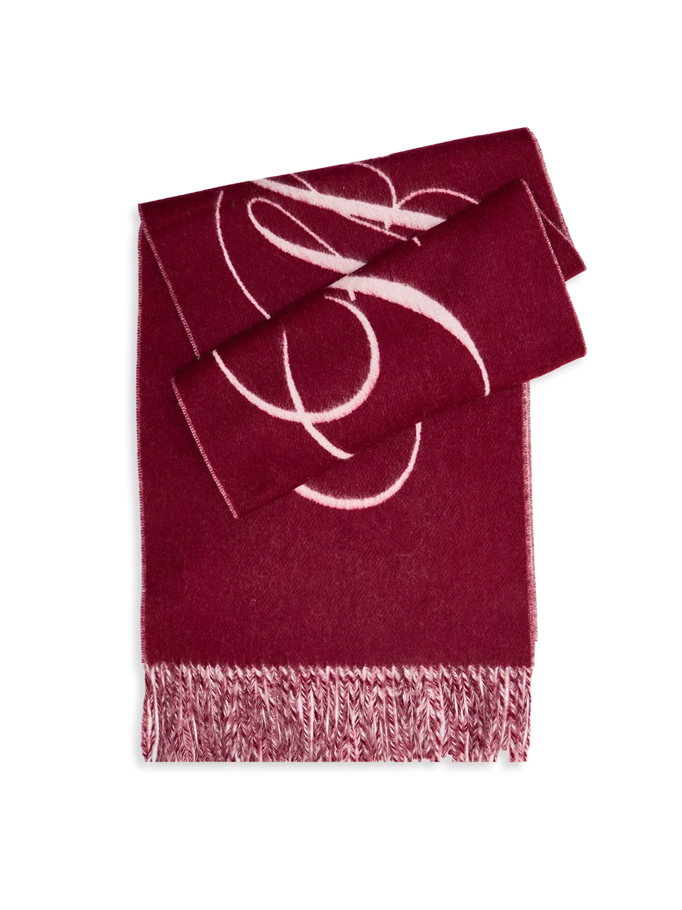 Script Logo Scarf Burgundy
