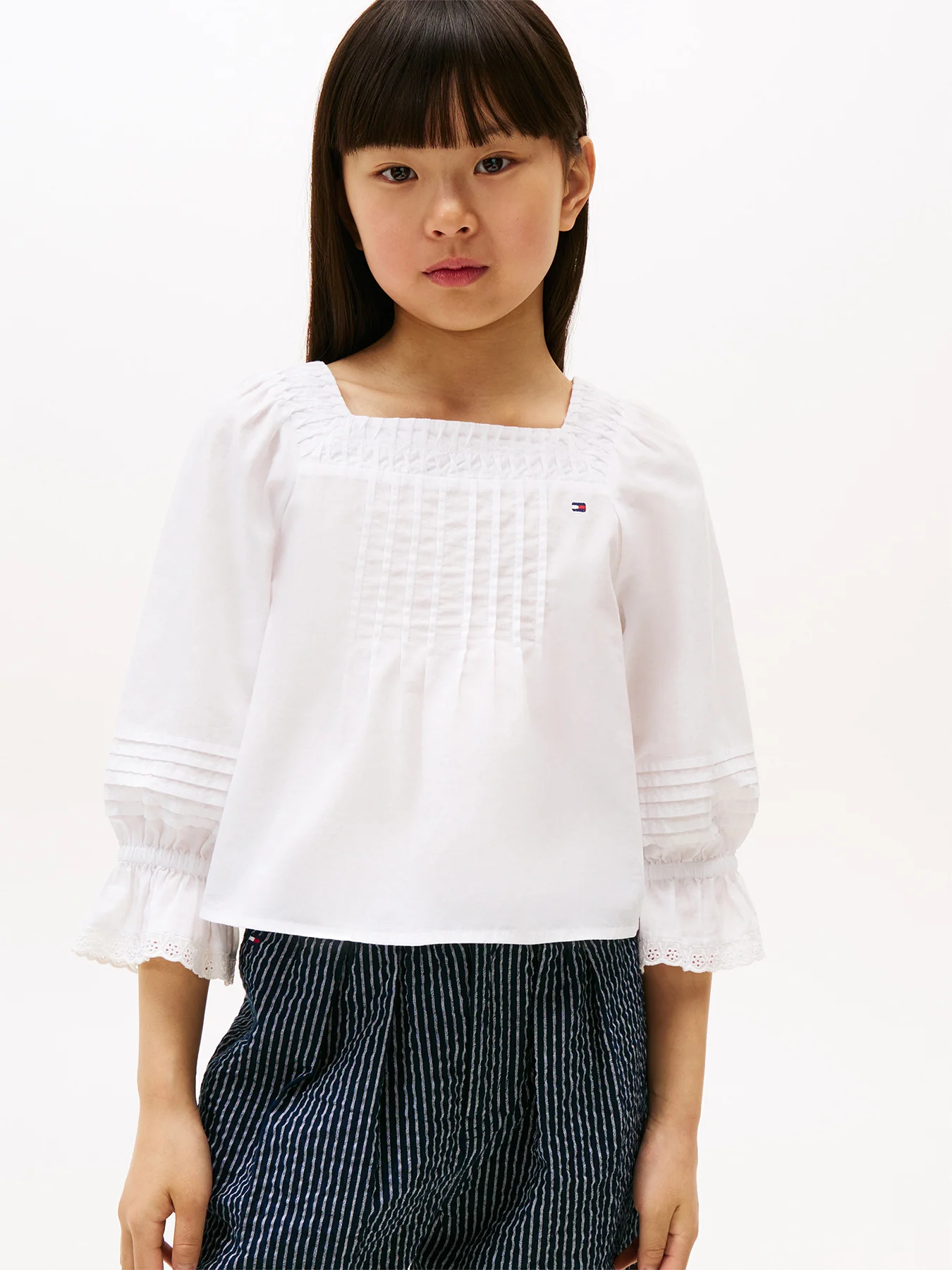 Broderie Anglaise Pintuck Blouse - Image 2