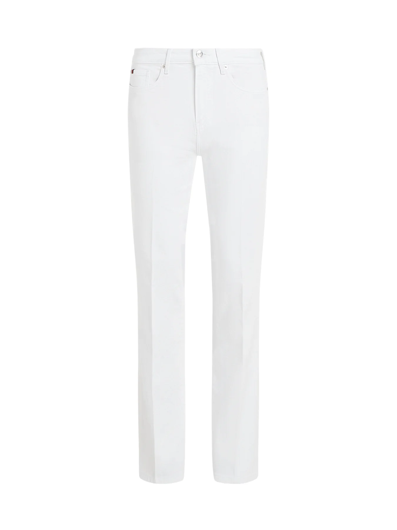 Mid-Rise Bootcut Jeans White