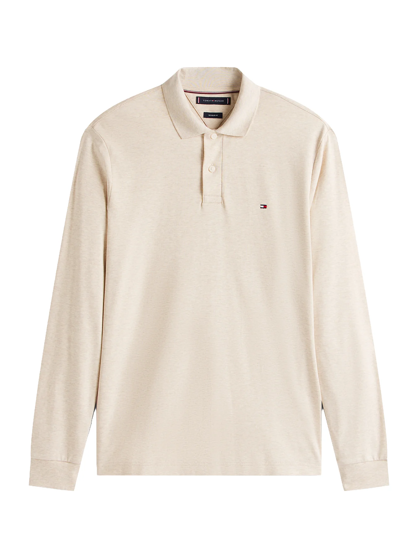 Regular Fit Long Sleeve Polo Shirt White