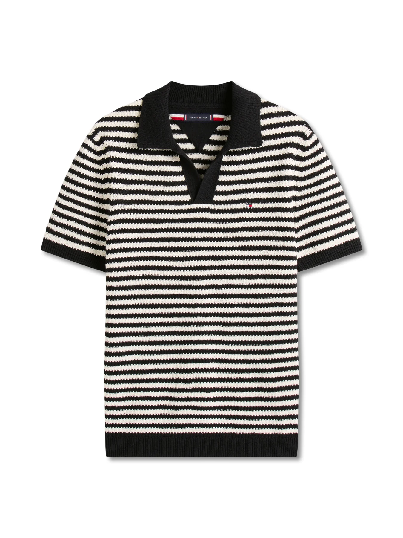 Textured Knit Polo Shirt
