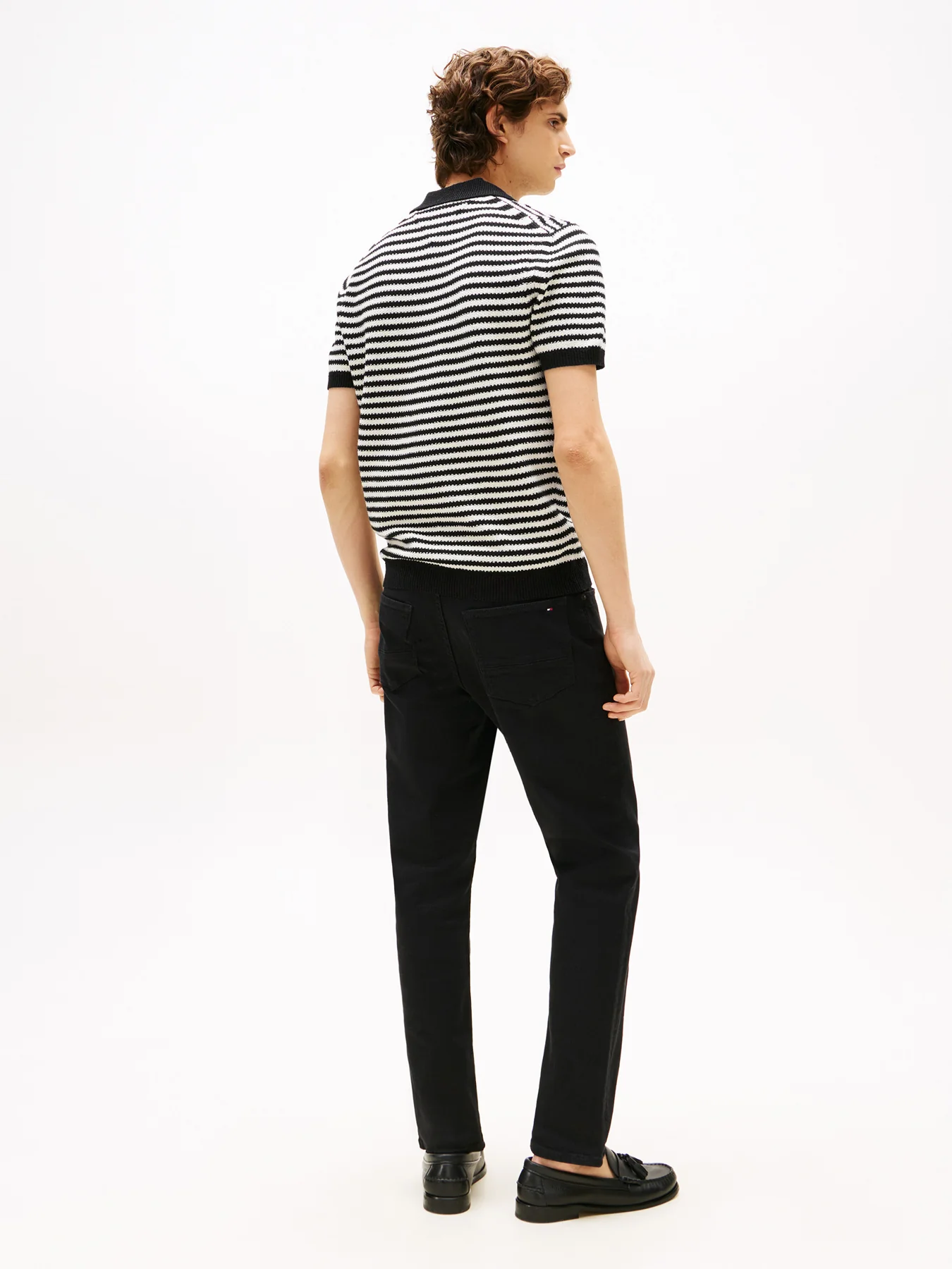 Textured Knit Polo Shirt - Image 3