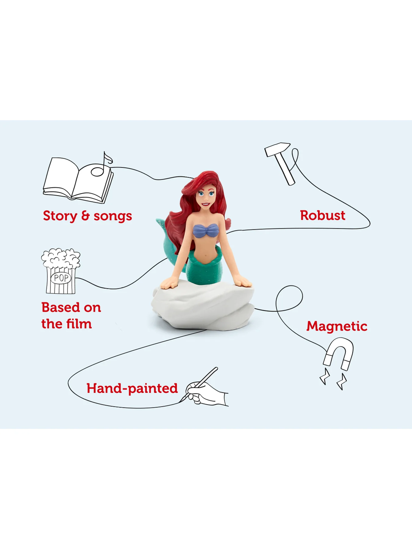 Disney The Little Mermaid - Ariel Tonie Audio Character Red - Image 3
