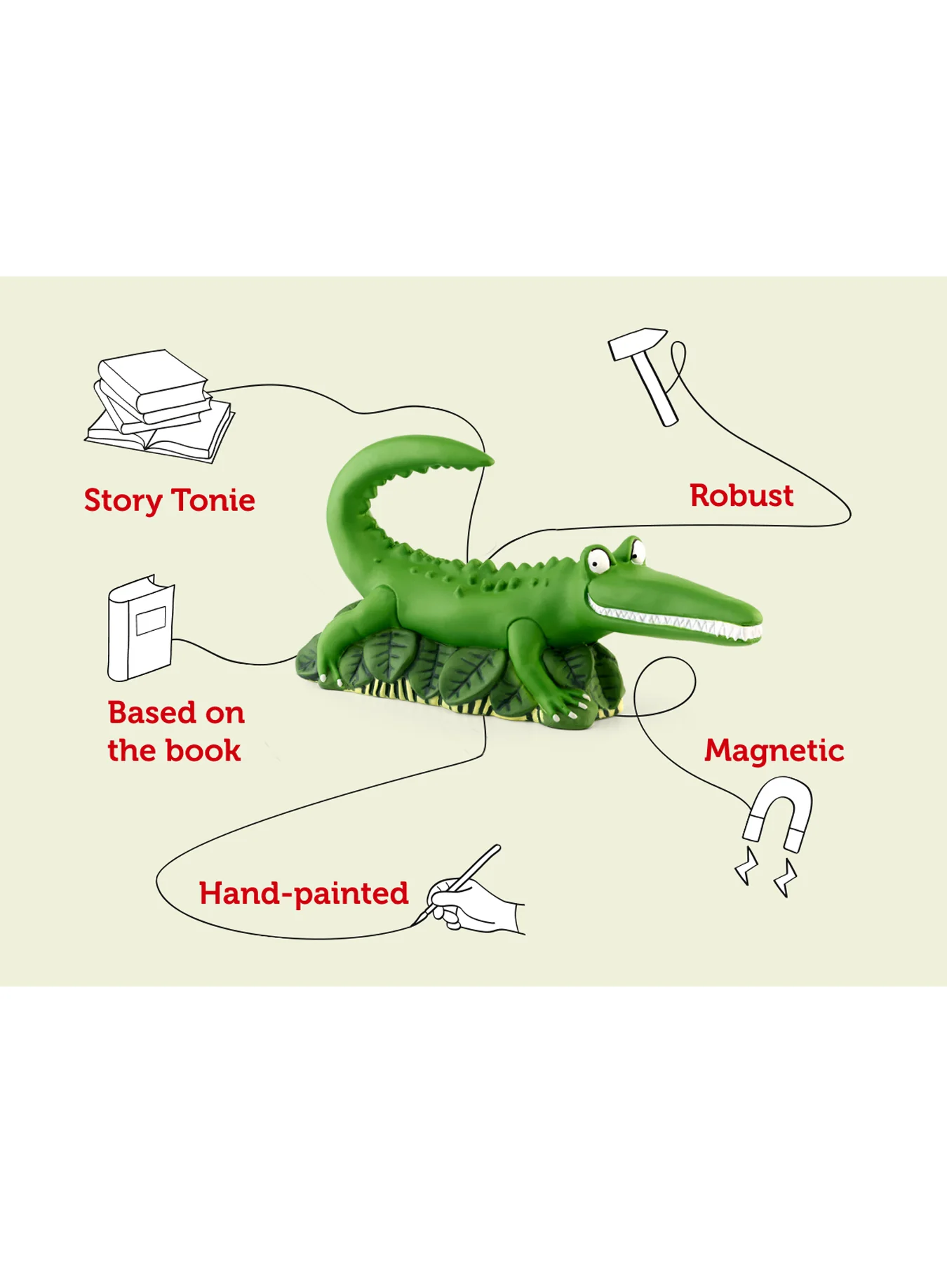 Roald Dahl The Enormous Crocodile Tonie Audio Character Green - Image 3