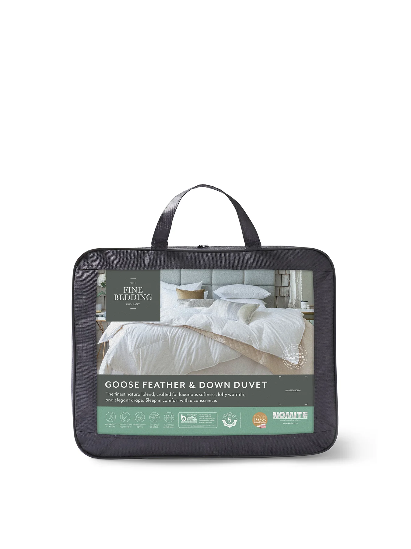 Goose Feather and Down Duvet 13.5 Tog White Superking